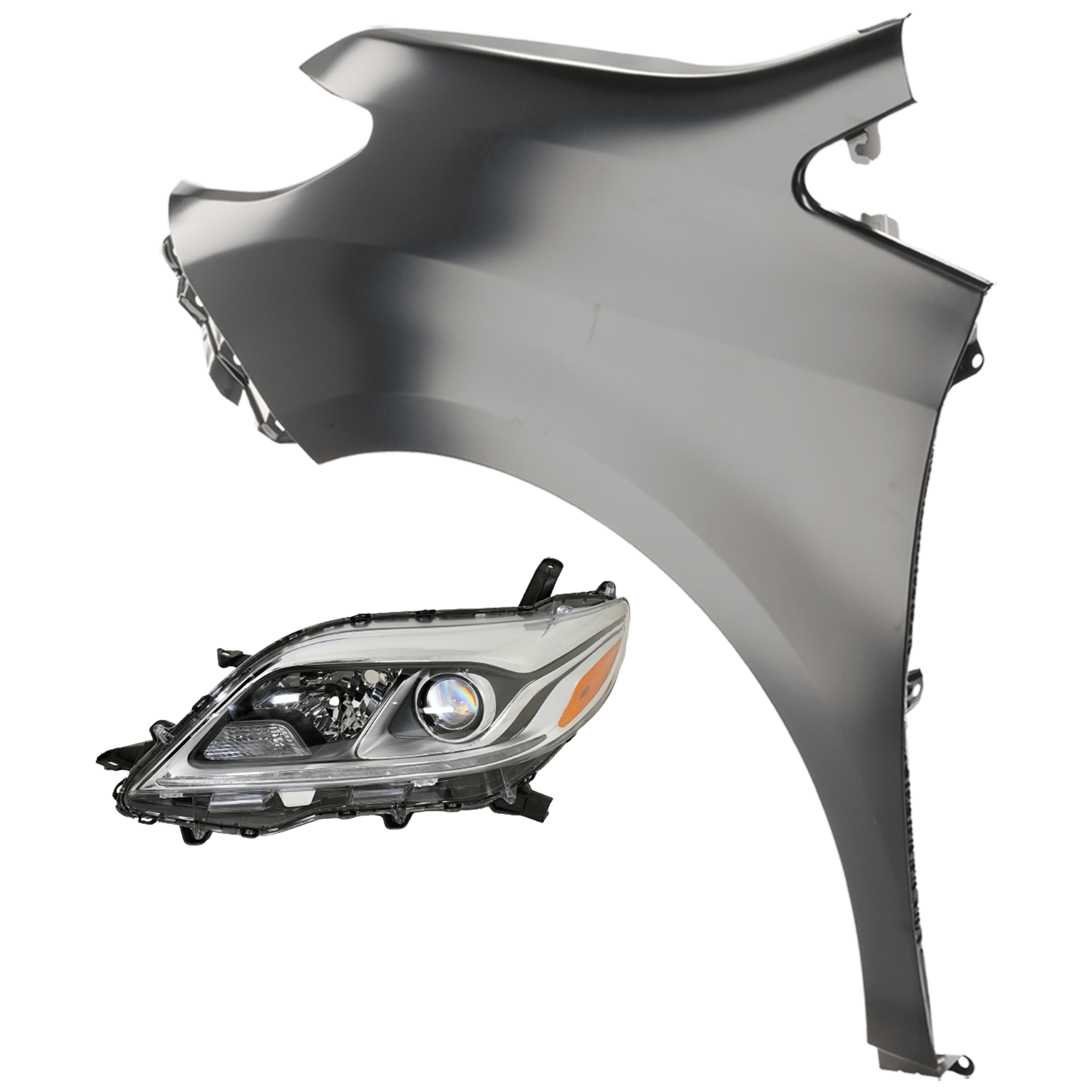 AM SIENNA 15-20 HEAD LAMP LH Lens and Housing HID Xenon w o HID Kit with Fender SKU KIT 070426-103 Partslink TO2518154 TO1240234 TO1240272 OEM 8118508070-5381208020-53812080