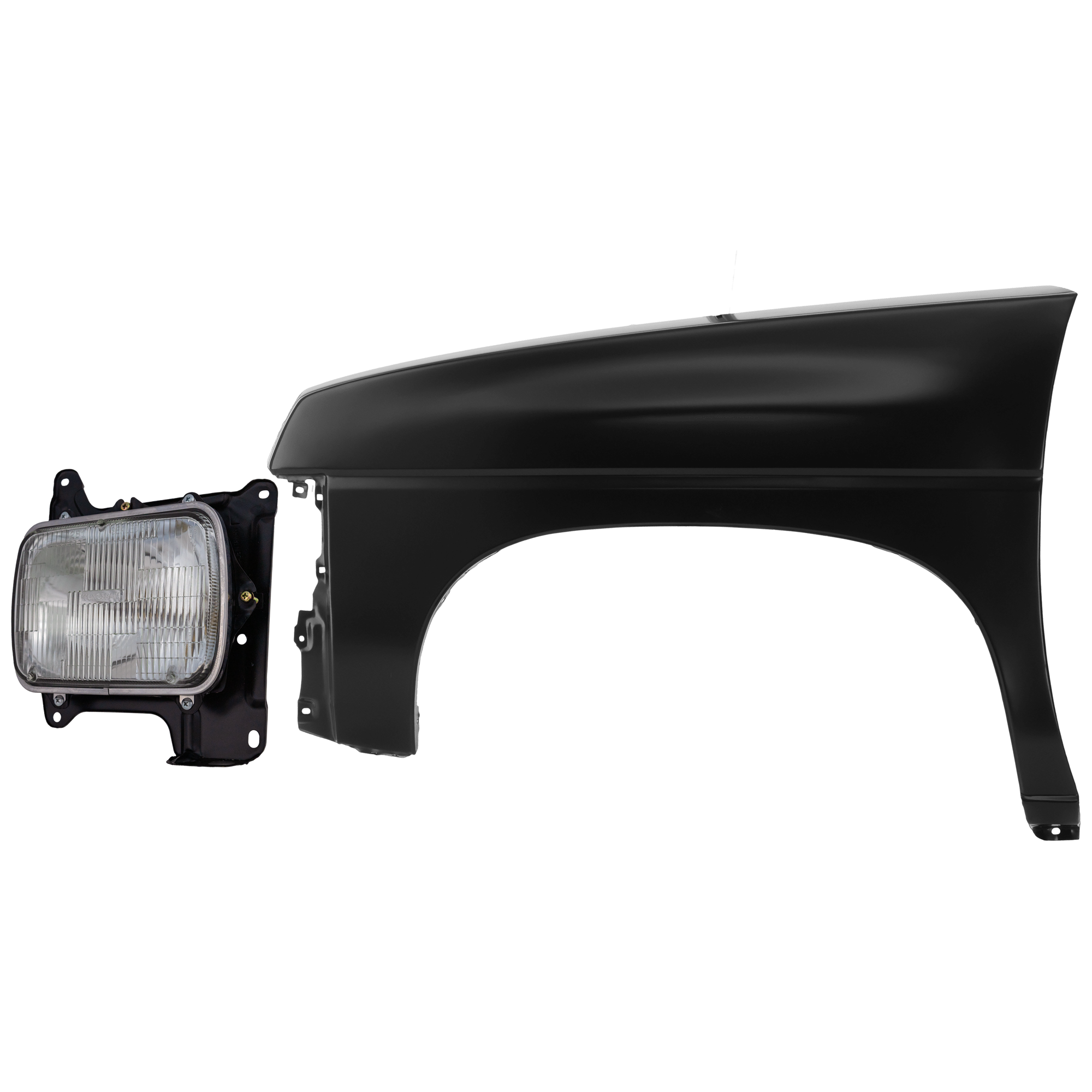 AM D21-86-94 PICKUP 95-97 HEAD LAMP LH Assembly Halogen Sealed Beam Type RWD with Fender SKU KIT 070426-13 Partslink NI2500103 NI1240118 OEM B606001G10-6311392G31