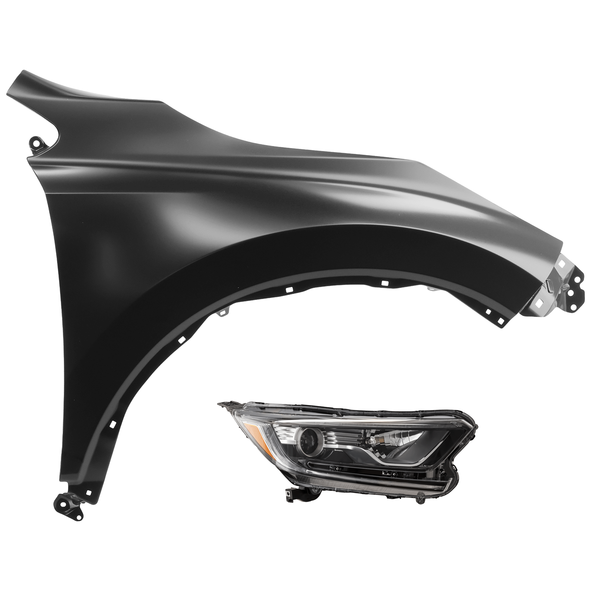 AM CR V 17-22 HEAD LAMP RH Assembly Halogen North America Built Vehicle with Fender SKU KIT 070426-159 Partslink HO2503180 HO1241193 OEM 33100TLAA01-60211TLAA00ZZ