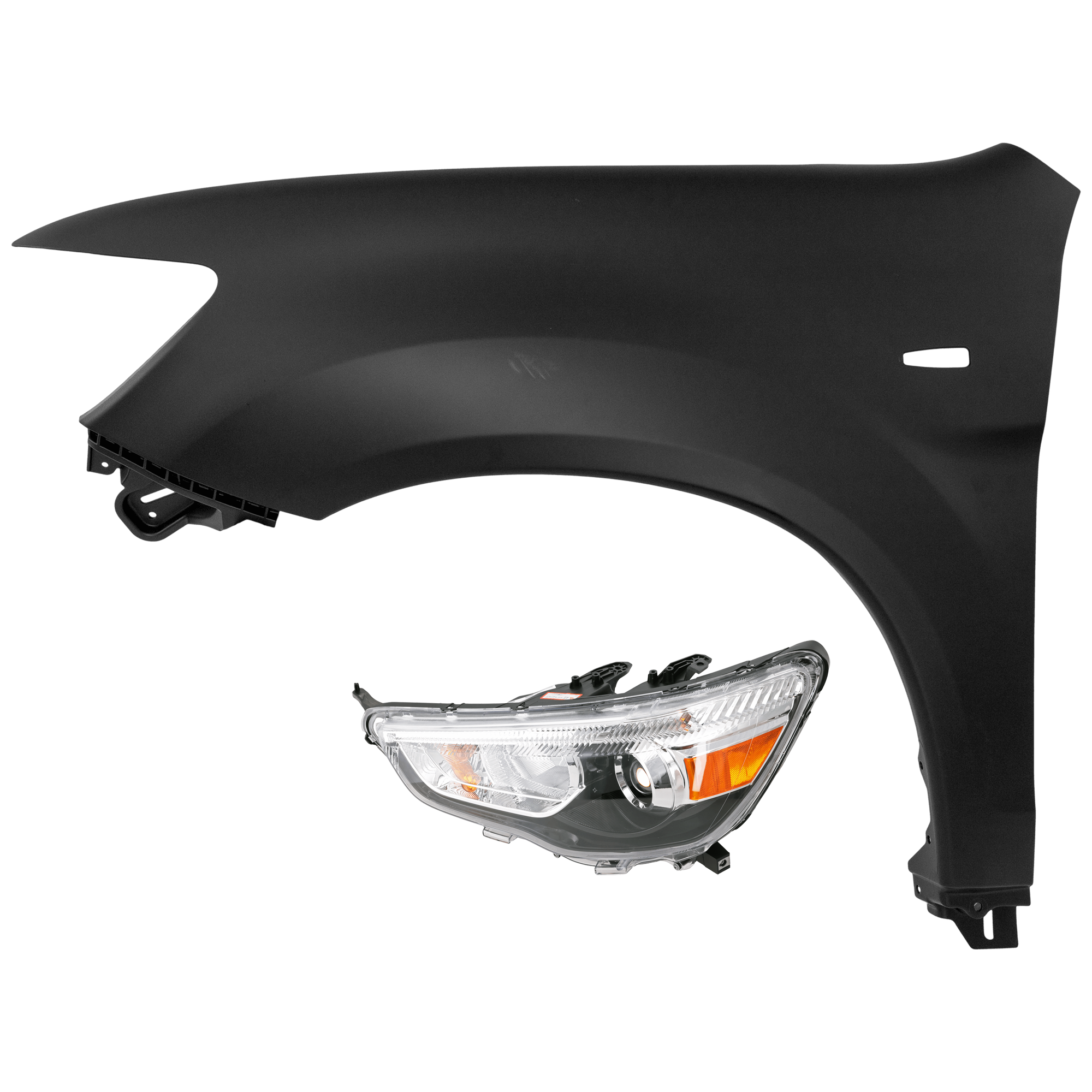 AM OUTLANDER SPORT RVR 11-15 HEAD LAMP LH Assembly Halogen Exc. SE Model with Fender SKU KIT 070426-173 Partslink MI2502160 MI1240175 OEM 8301C223-5220J227