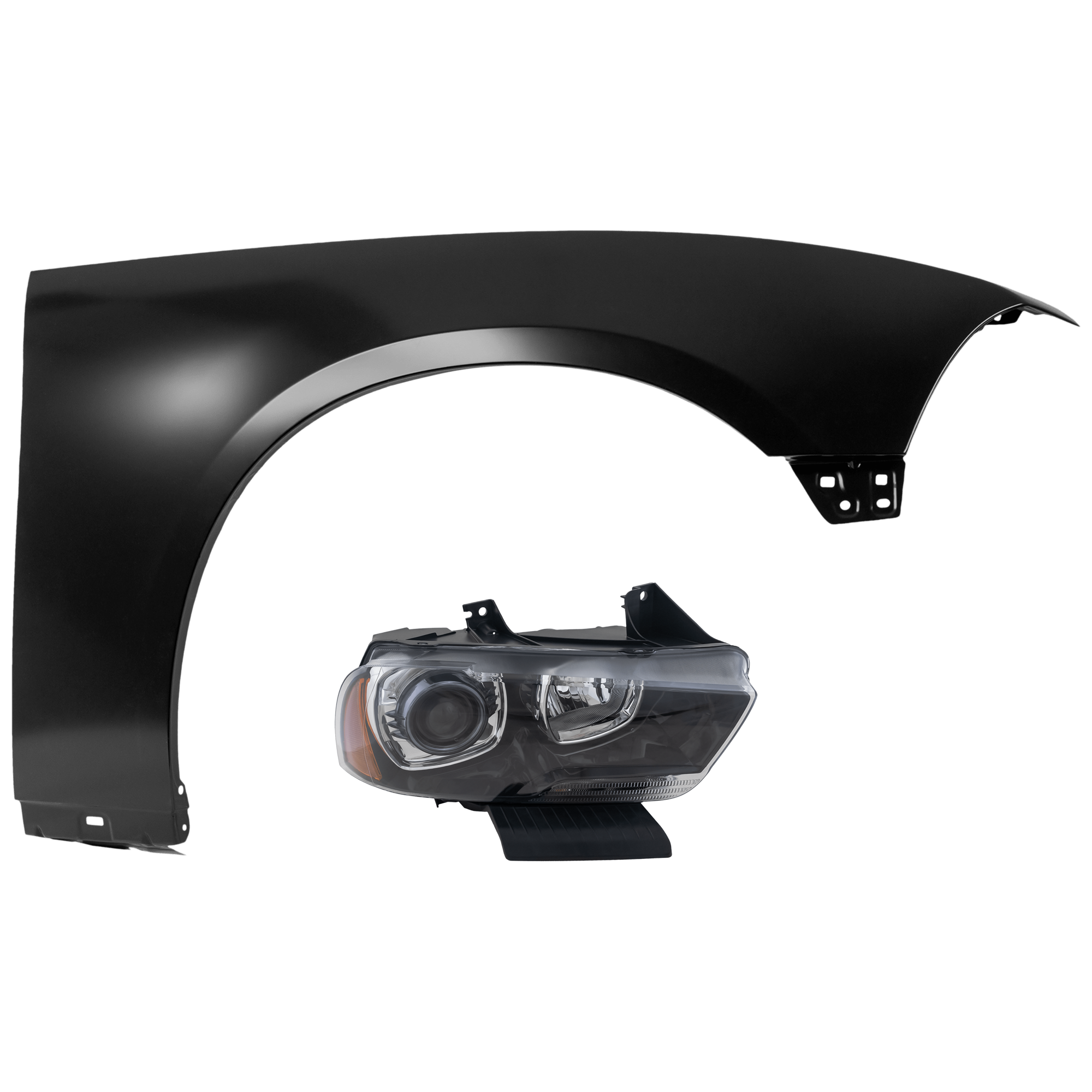 AM CHARGER 11-14 HEAD LAMP RH Assembly HID Xenon w HID Kit with Fender CAPA SKU KIT 070426-180 Partslink CH2503236C CH1241275C OEM 57010412AE 55113584AB