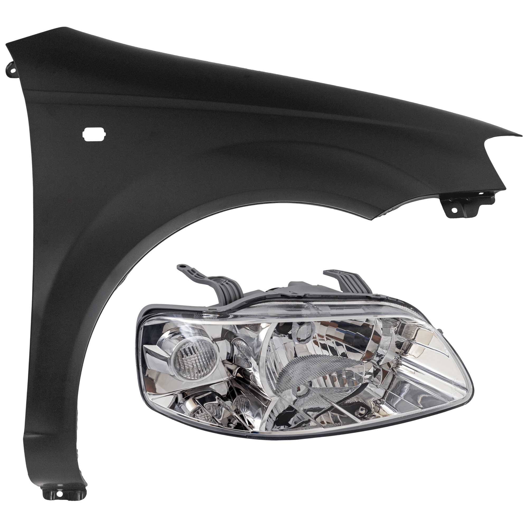 AM AVEO 04-07 AVEO5-06-08 HEAD LAMP RH Lens and Housing Halogen with Fender SKU KIT 070426-183 Partslink GM2519154 GM1241317 OEM 96540254-96476680
