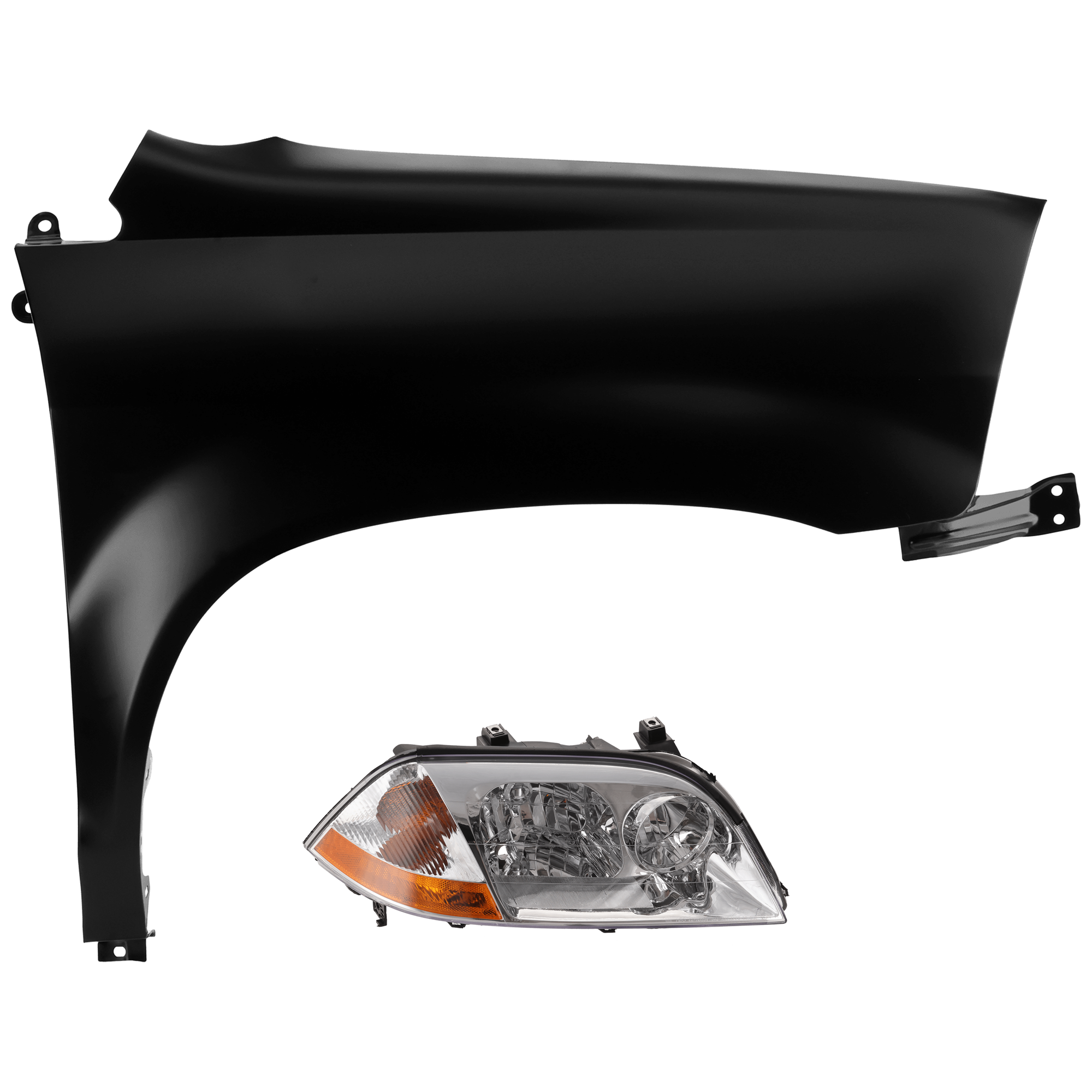 AM MDX 01-03 HEAD LAMP RH Lens and Housing Halogen with Fender SKU KIT 070426-184 Partslink AC2519103 AC1241112 OEM 33101S3VA01-60211S3VA90ZZ