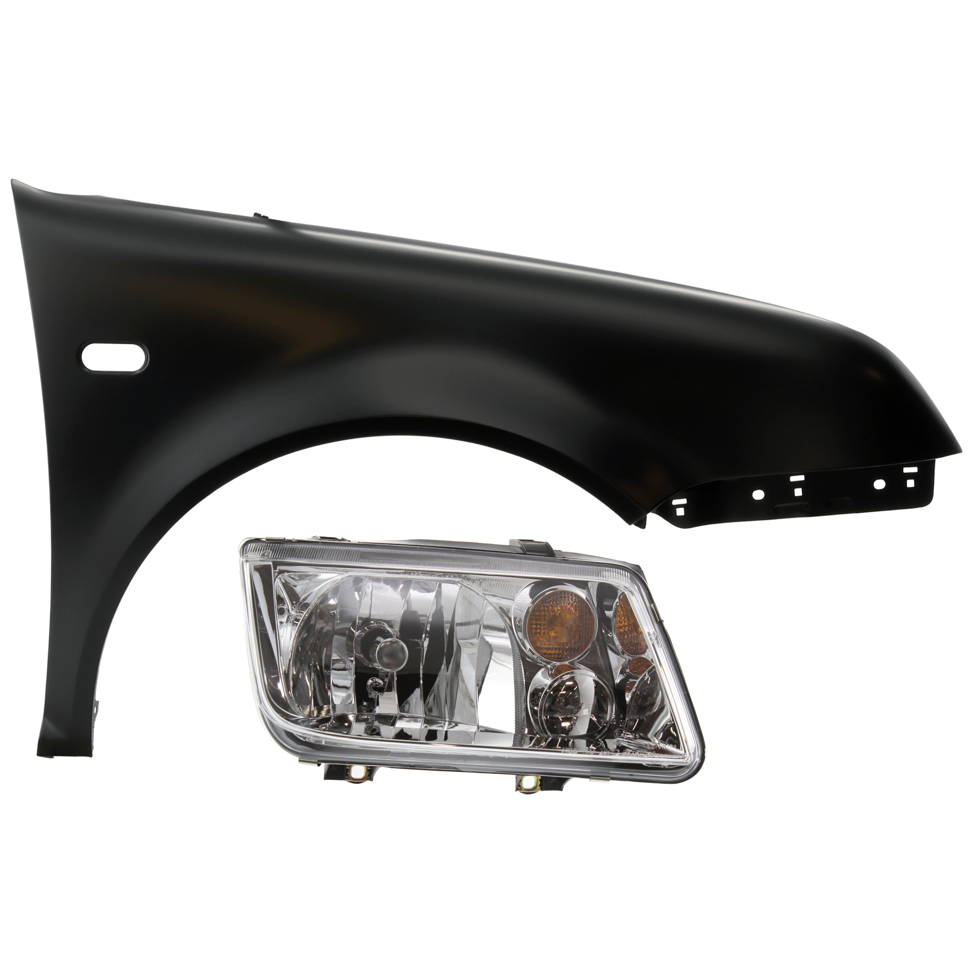 AM JETTA 02-05 HEAD LAMP RH Assembly Halogen w o Fog Lights From VIN 2108641 with Fender SKU KIT 070426-236 Partslink VW1241129 VW1241130 OEM 1J5941018BJ PFM 1J5821022