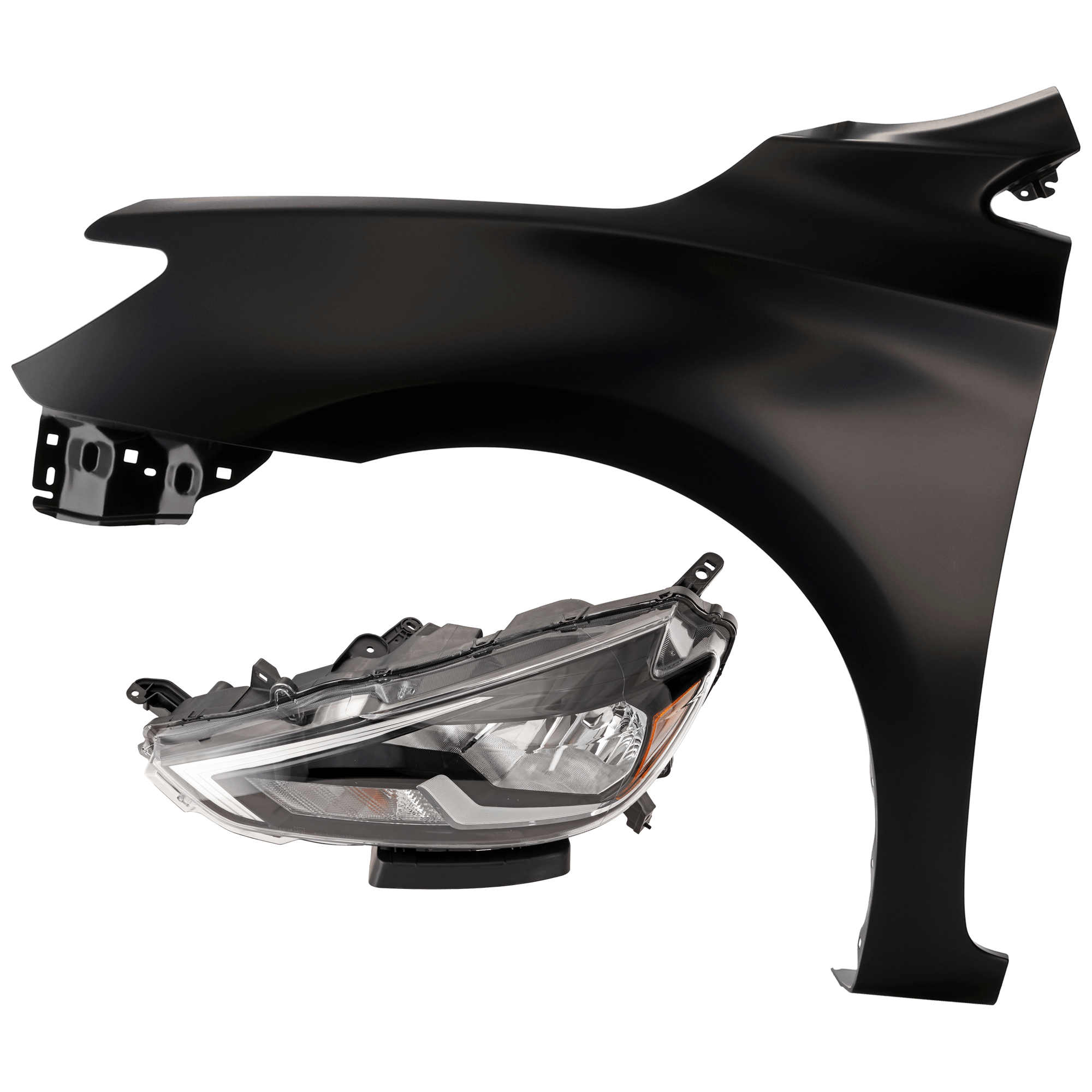 AM SENTRA 16-19 HEAD LAMP LH Assembly Halogen Except Nismo and SL Models with Fender SKU KIT 070426-247 Partslink NI2502244 NI1240222 OEM 260603YU0A F31013YUMA