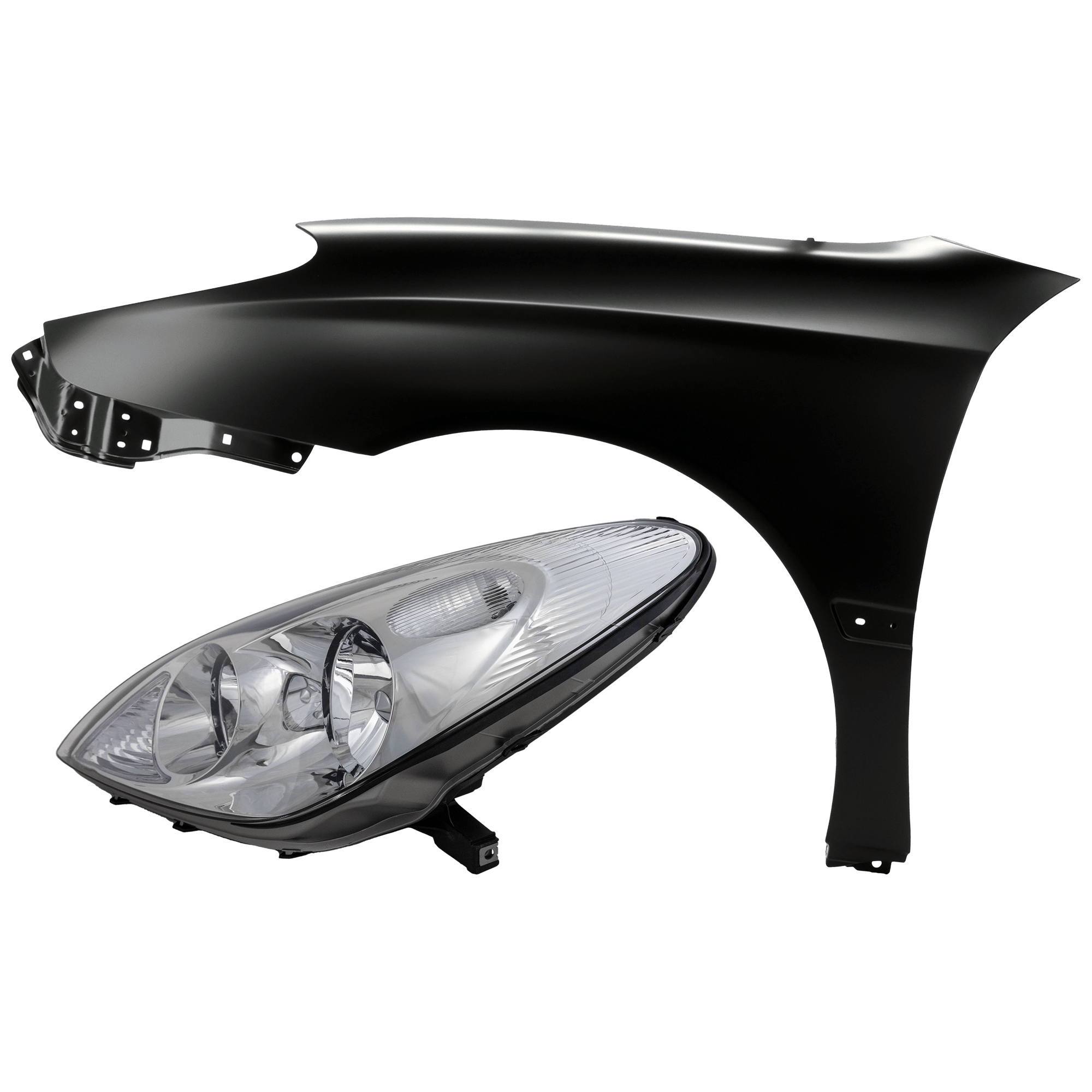 AM ES300-02-03 ES330-04-04 HEAD LAMP LH Assembly Halogen with Fender SKU KIT 070426-41 Partslink LX2502114 LX1240108 OEM 8117033450-5380233150