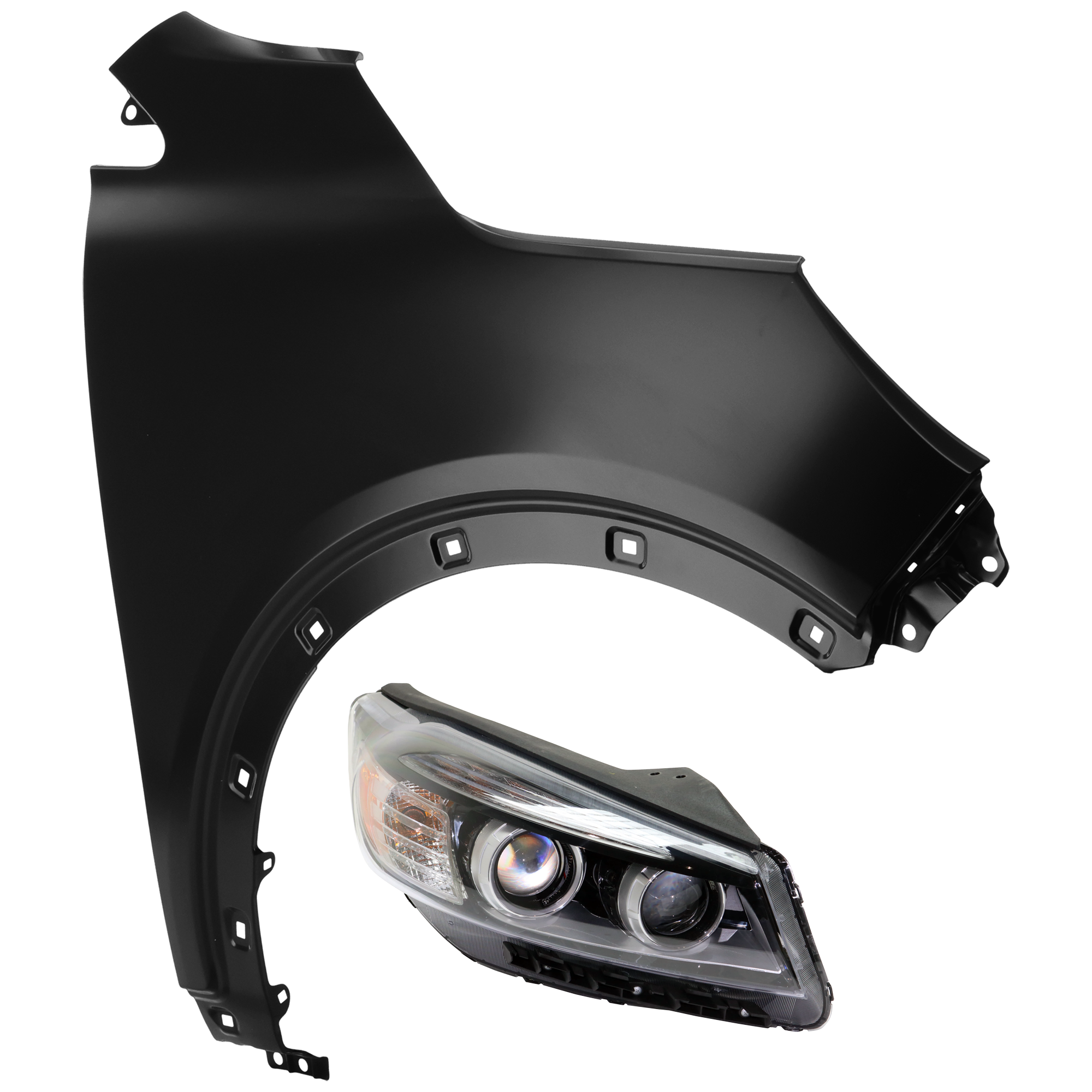 AM SORENTO 16-18 HEAD LAMP RH Assembly HID Xenon w HID Kit with Fender SKU KIT 070426-43 Partslink KI2503193 KI1241146 OEM 92102C6110-66321C6000