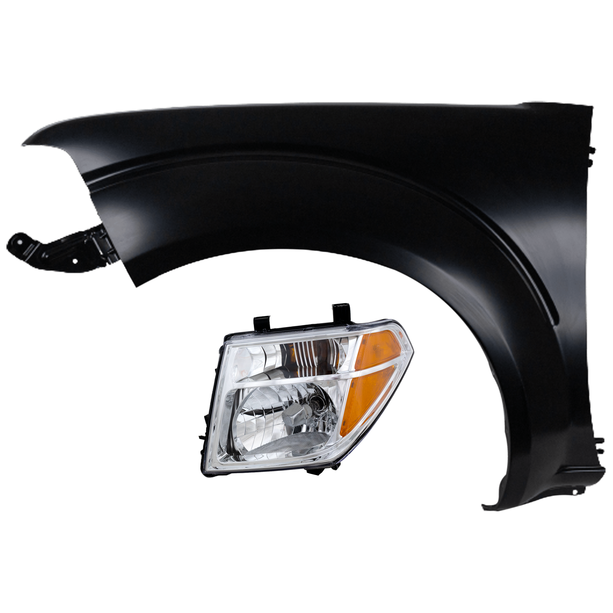 AM FRONTIER 05-08 PATHFINDER 05-07 HEAD LAMP LH Assembly Halogen with Fender SKU KIT 070426-49 Partslink NI2502157 NI1240184 OEM 26060EA525-63101ZL15A