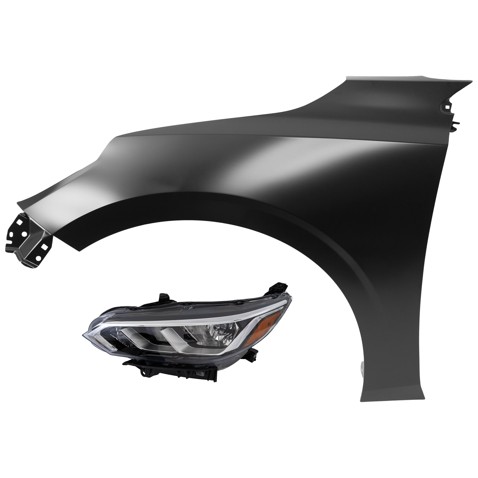AM SENTRA 20-23 HEAD LAMP LH Assembly Halogen with Fender CAPA SKU KIT 070426-54 Partslink NI1240238C NI2502276C OEM 260606LB0A F31016LBMB