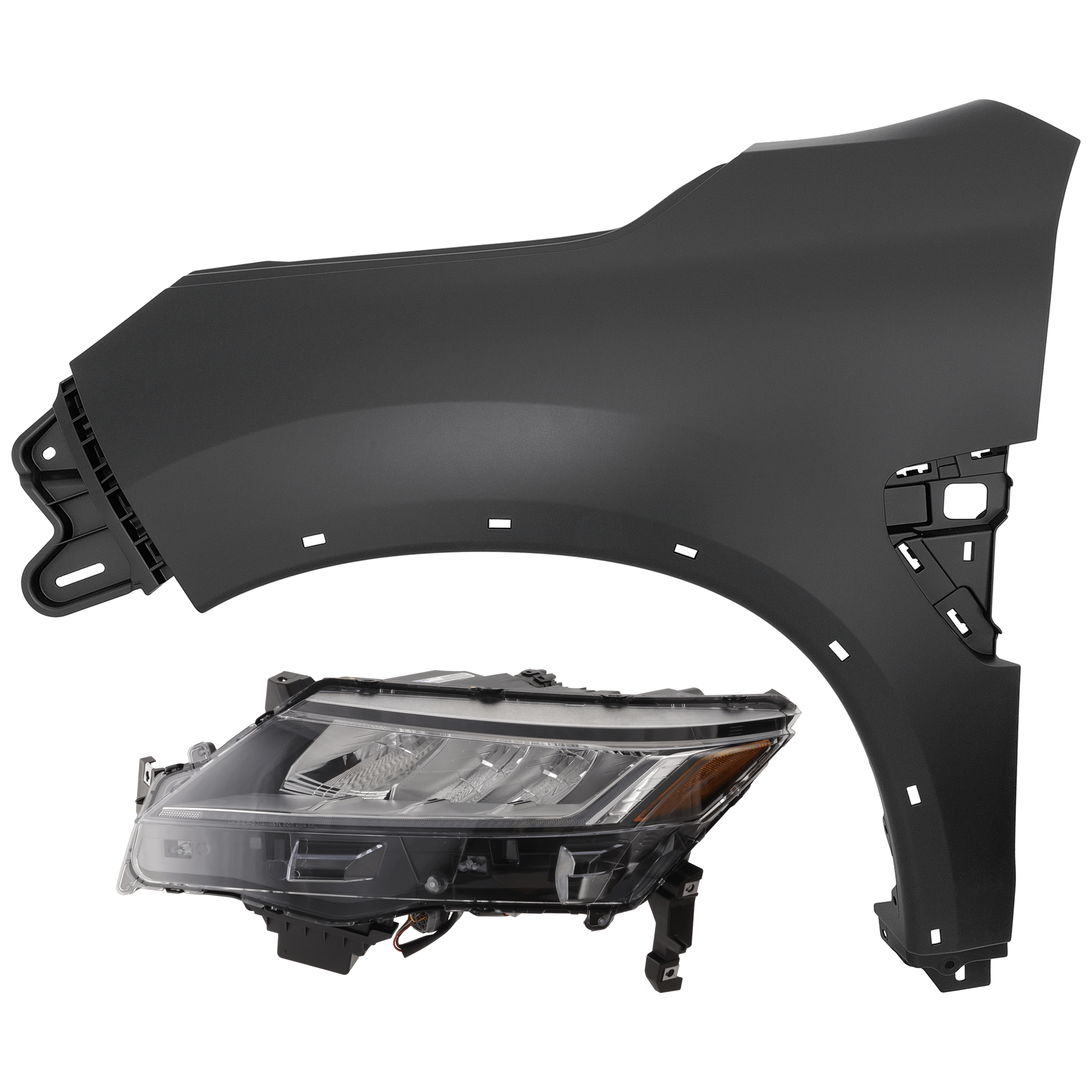 AM OUTLANDER SPORT RVR 20-24 HEAD LAMP LH Assembly LED with Fender SKU KIT 070426-80 Partslink MI2502176 MI1240182 OEM 8301D571-63113W060P 5220AG79