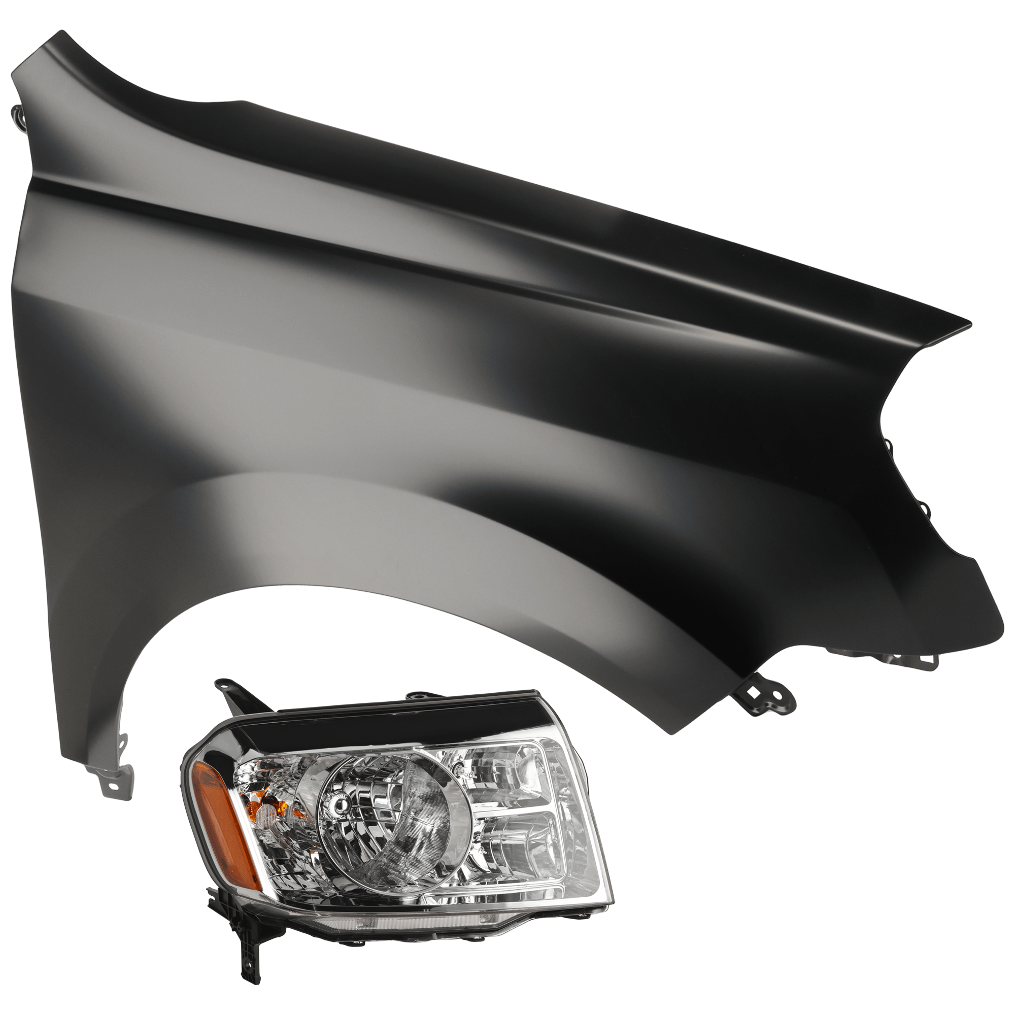 AM PILOT 09-11 HEAD LAMP RH Assembly Halogen with Fender SKU KIT 070426-96 Partslink HO2519125 HO1241175 OEM 33100SZAA01-60211SZAA90ZZ