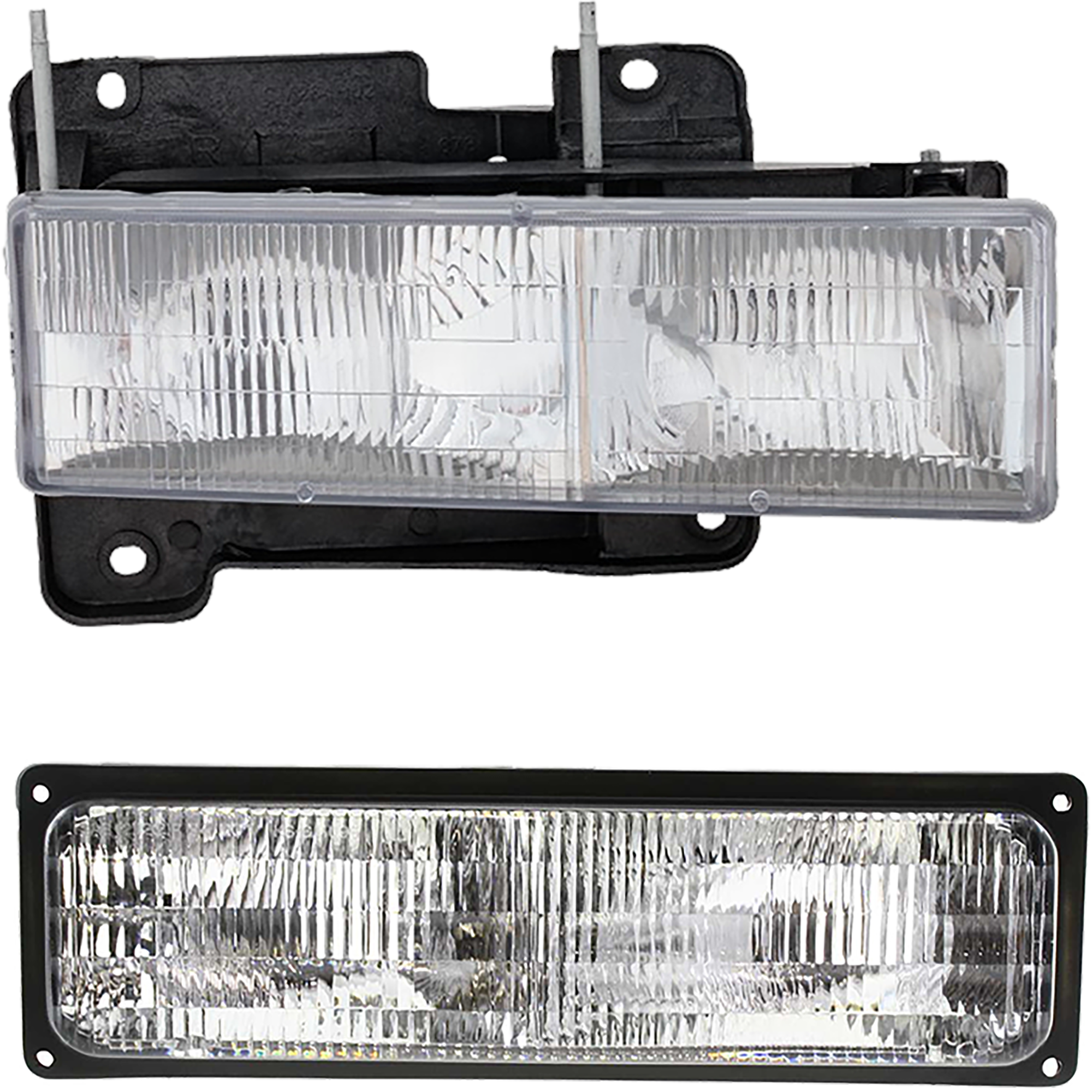 AM C K FULL SIZE PICKUP 94-01 HEAD LAMP RH 2 pc kit Assembly Halogen w Turn Signal Light SKU KIT 070524-03 Partslink GM2503101 GM2521128 OEM 15034930-5976838