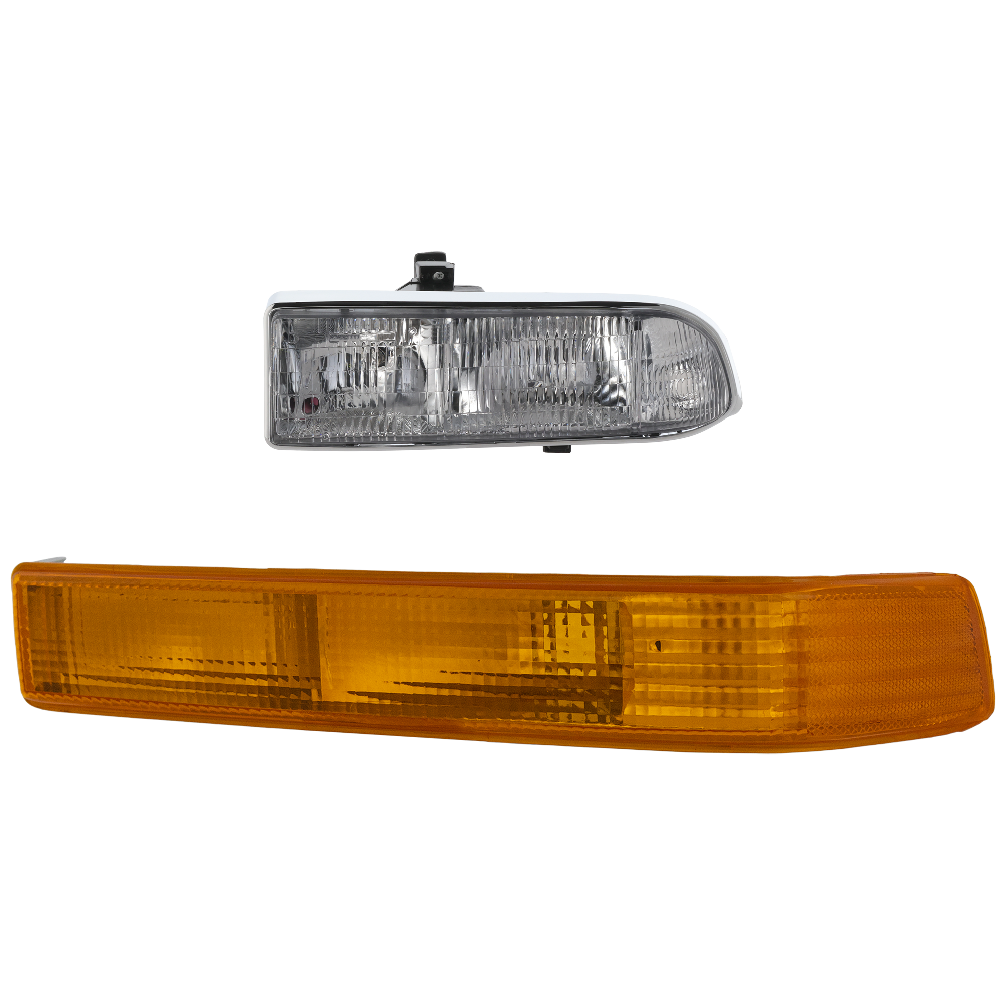 AM BLAZER 98-05 S10-98-04 HEADLAMP LH 2 pc kit Assembly Halogen with Turn Signal Light SKU KIT 070524-04 Partslink GM2502172 GM2520162 OEM 16526217-15098267 PFM