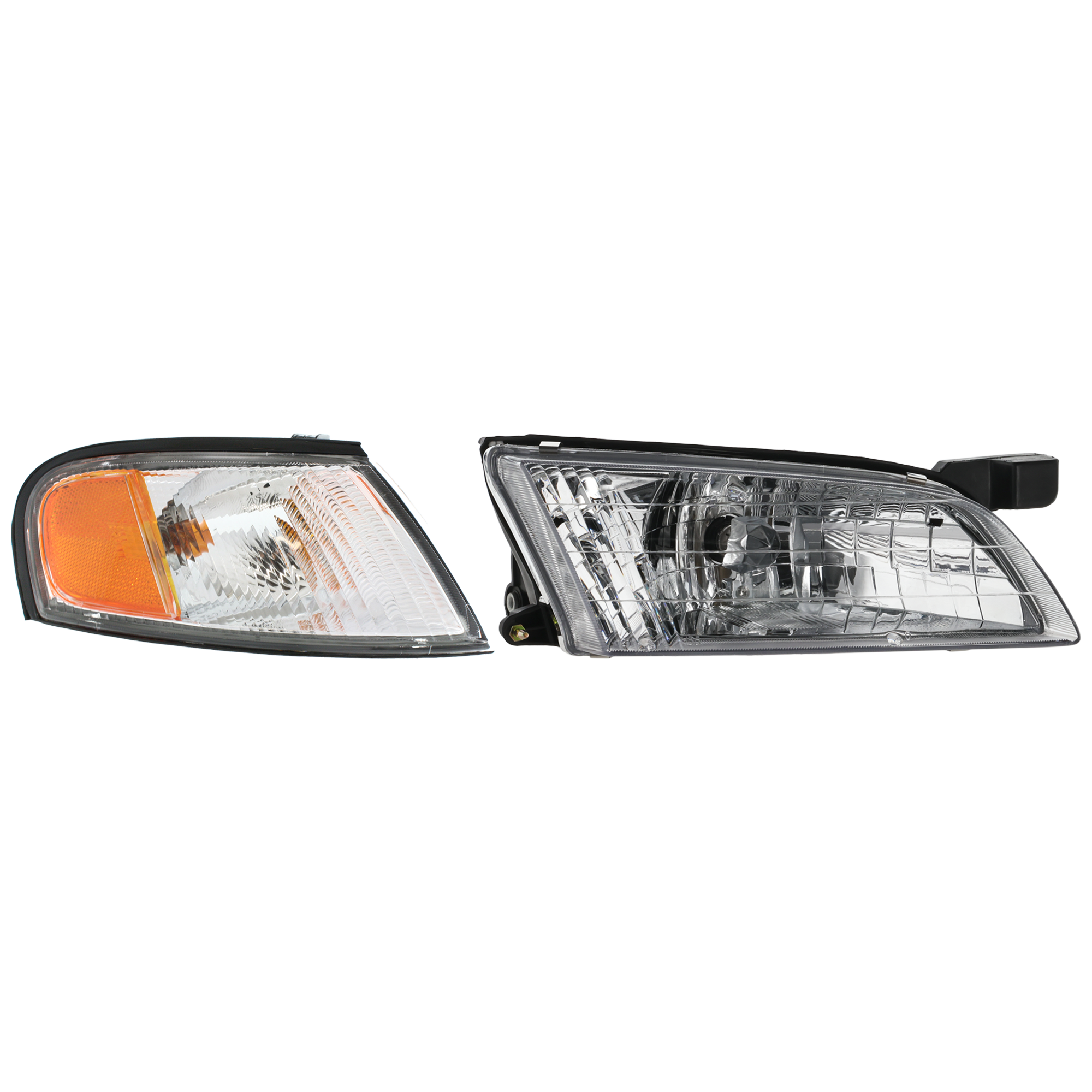 AM ALTIMA 98-99 HEADLAMP RH 2 pc kit Assembly Halogen with Corner Light SKU KIT 070524-09 Partslink NI2503123 NI2521123 OEM 260109E025-261209E025