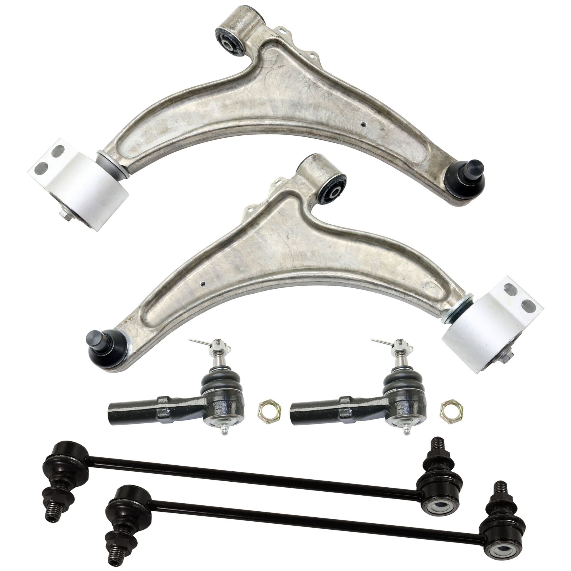 AM ALLURE 10-10 LACROSSE 10-12 FRONT SUSPENSION KIT 6 pc Kit with Control Arm Sway Bar Link and Tie Rod End SKU KIT 070524-31 OEM 23354433-22854825-23354432-132