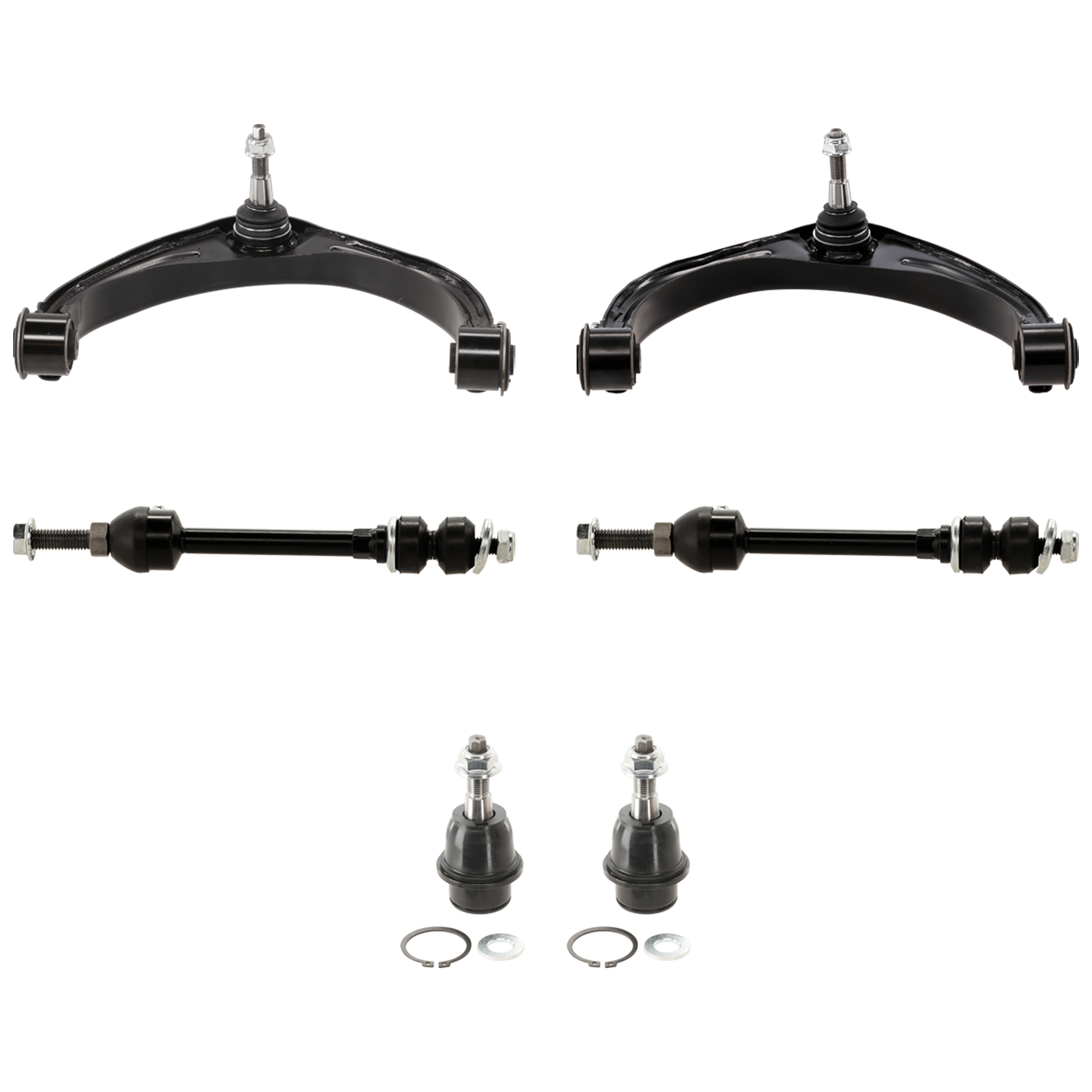 AM RAM 1500-09-18 FRONT SUSPENSION KIT 6 pc kit with Ball Joint Control Arm and Sway Bar Link SKU KIT 070524-33 OEM GS25545-68227900AB 68163960AD