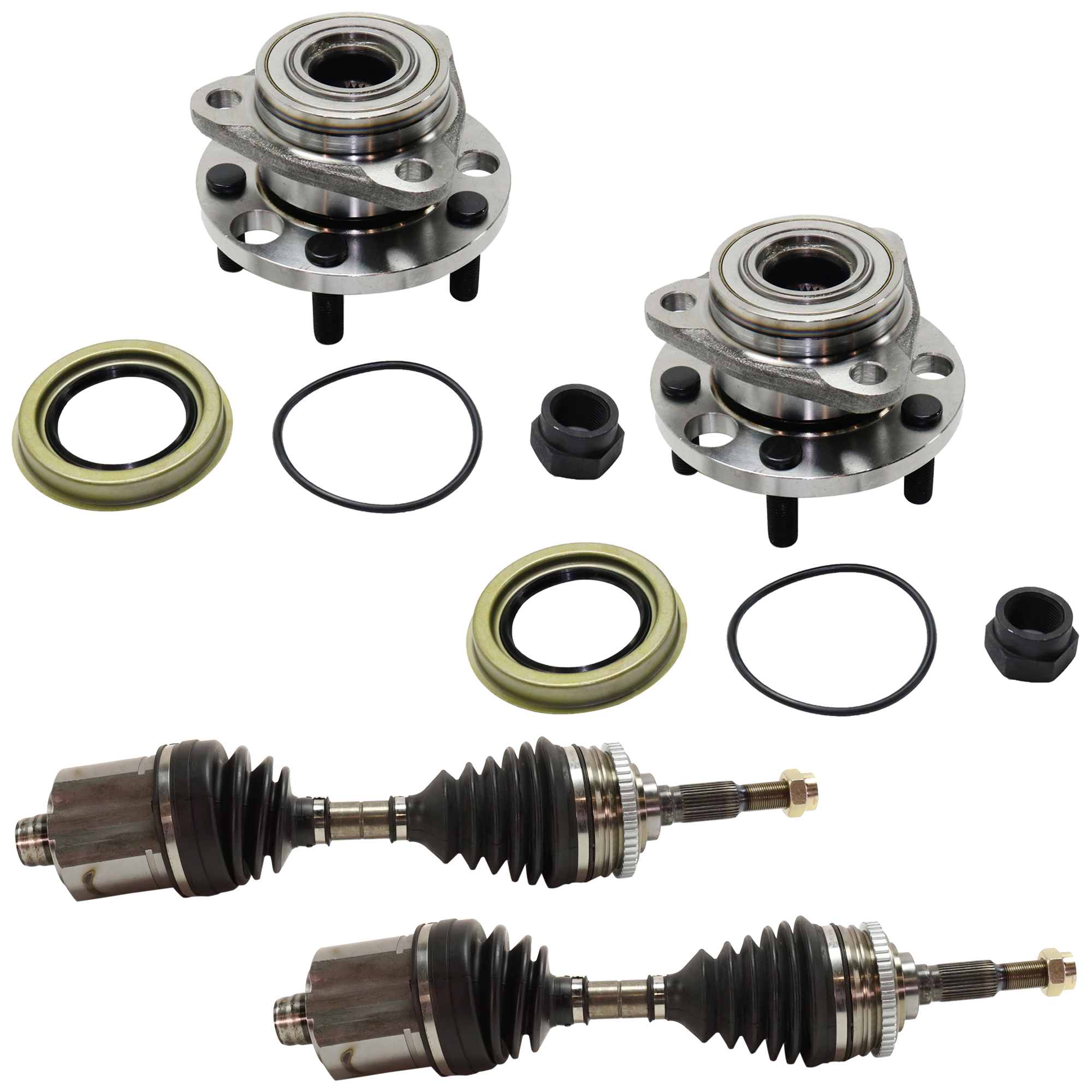 AM CAVALIER 97-05 SUNFIRE 95-05 FRONT SUSPENSION KIT RH AND LH 4 pc Kit with Axle Assembly and Wheel Hub SKU KIT 070524-40