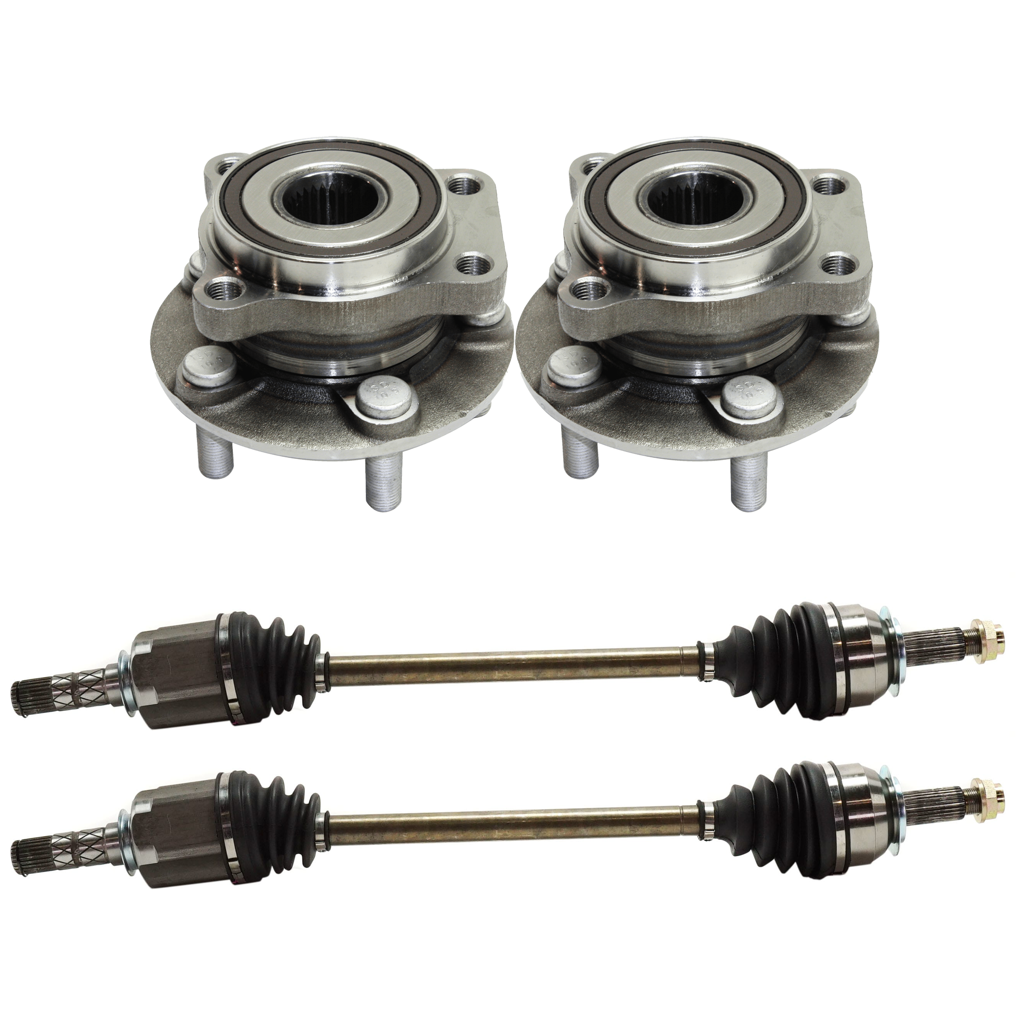 AM IMPREZA 08-14 LEGACY 05-09 FRONT SUSPENSION KIT RH AND LH 4 pc Kit with Axle Assembly and Wheel Hub SKU KIT 070524-61 OEM 28373FG000