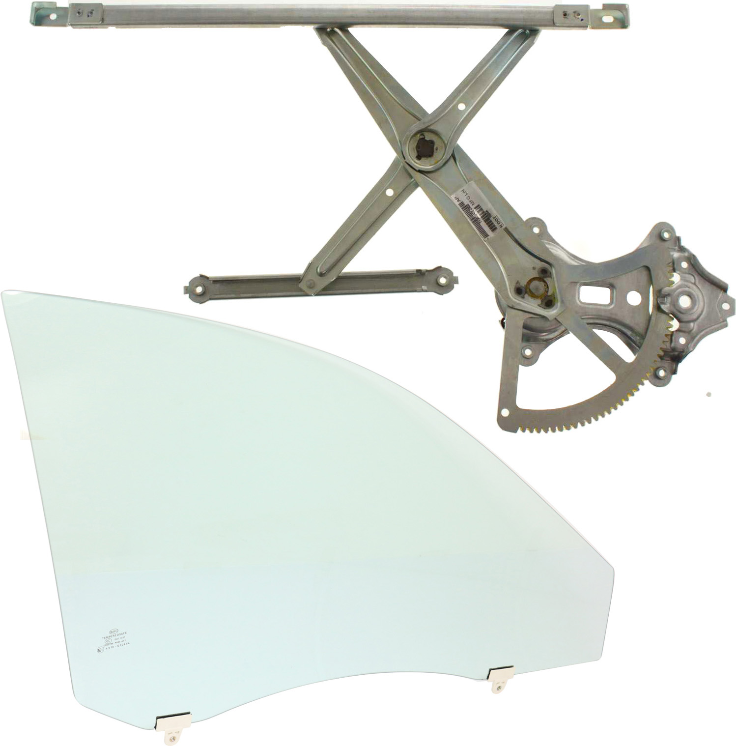 AM CAMRY 02-06 FRONT DOOR GLASS RH Green Tint 2 pc kit Power w o Motor w Clip USA Built 4 Door SKU KIT 070617-21 Partslink TO1351227 OEM 68101AA030 FD21405GTYN 69801AA