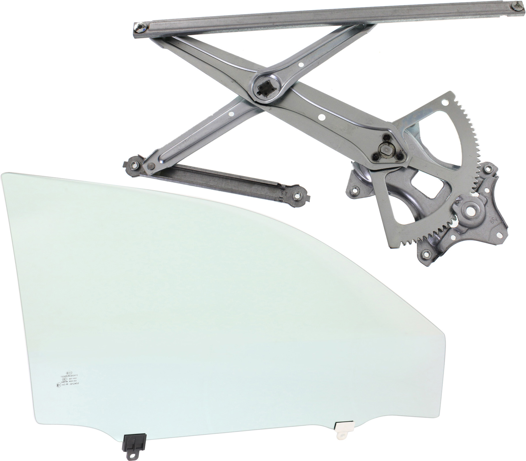 AM COROLLA 09-13 FRONT DOOR GLASS RH Green Tint 2 pc kit Power w o Motor w Clip North America Built SKU KIT 070617-93 Partslink TO1351214 OEM 6810102281 FD24136GTYN 6980102