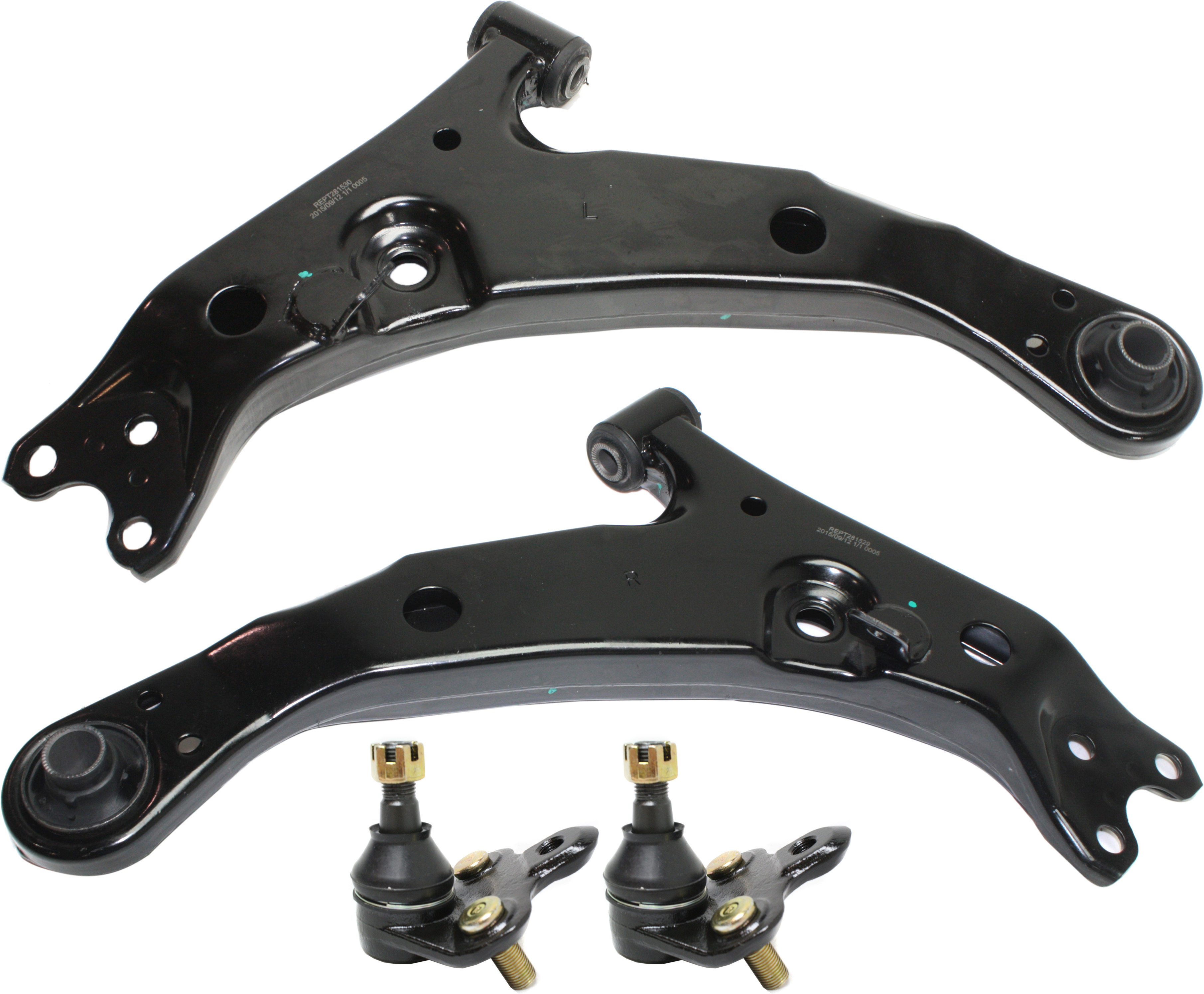 AM COROLLA 96-02 FRONT CONTROL ARM KIT RH AND LH Lower w ball joint s 4 pc Kit with Ball Joint SKU KIT 070715-02 OEM 104289-1014808-1015320-1015777