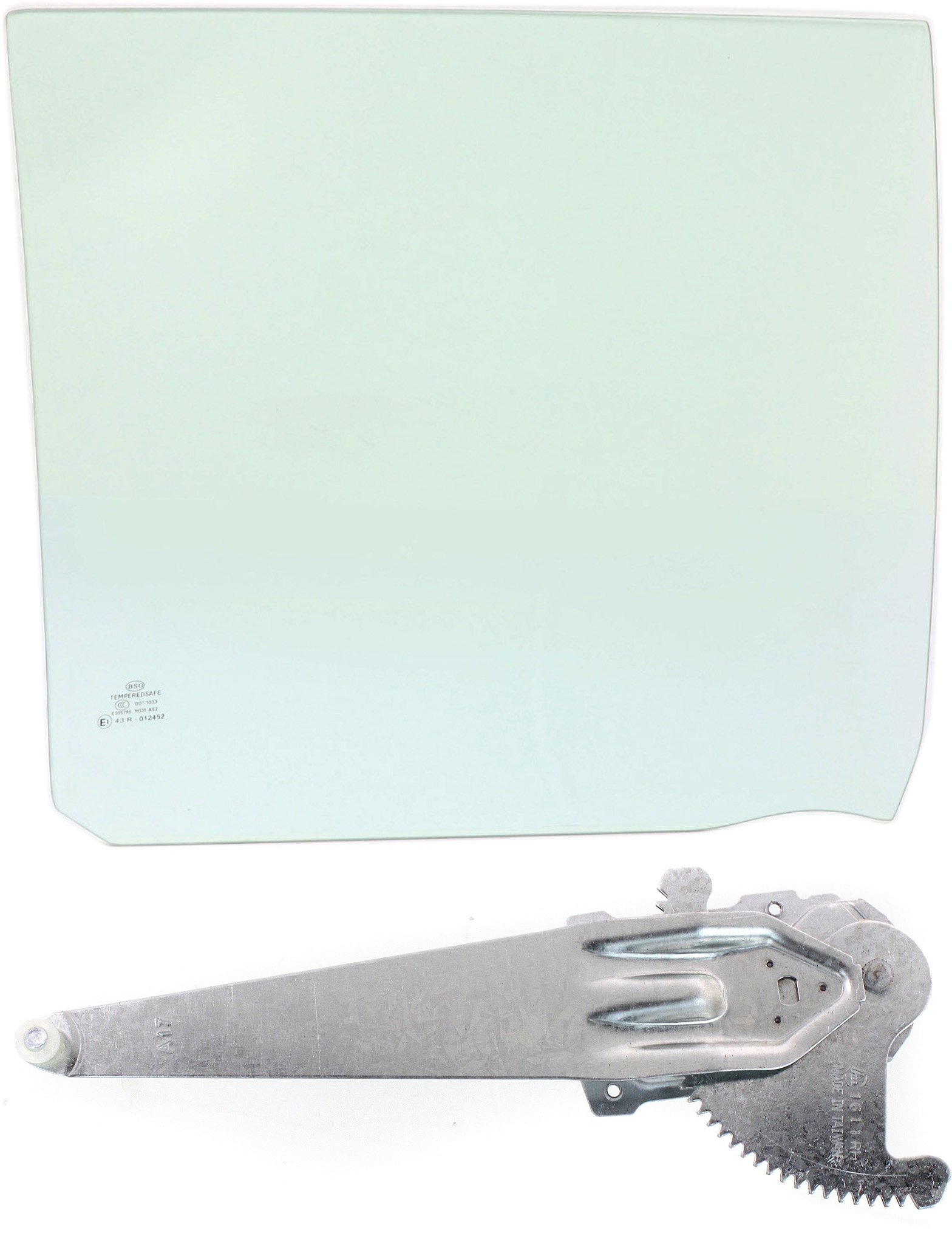 AM RAV4-01-05 REAR DOOR GLASS RH 2 pc Kit with Window Regulator SKU KIT 070717-12 Partslink TO1551137 OEM 6811342080 FD21149GTNN 6983042
