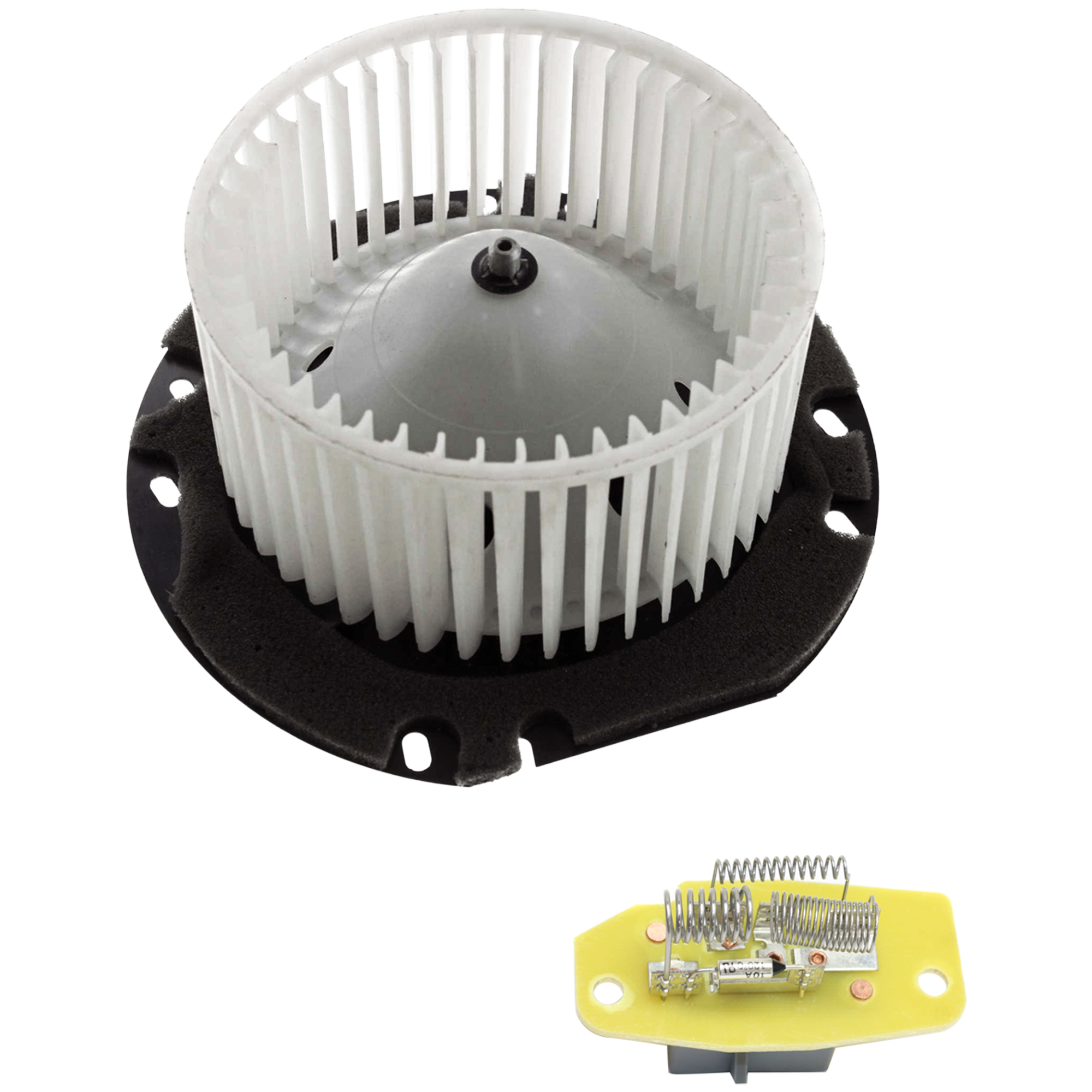 AM ECONOLINE VAN 92-02 BLOWER MOTOR Assembly Front w Motor Wheel w Blower Motor Resistor SKU KIT 070825 G01 OEM FOTZ18504A XC2Z19805BA 20261-9