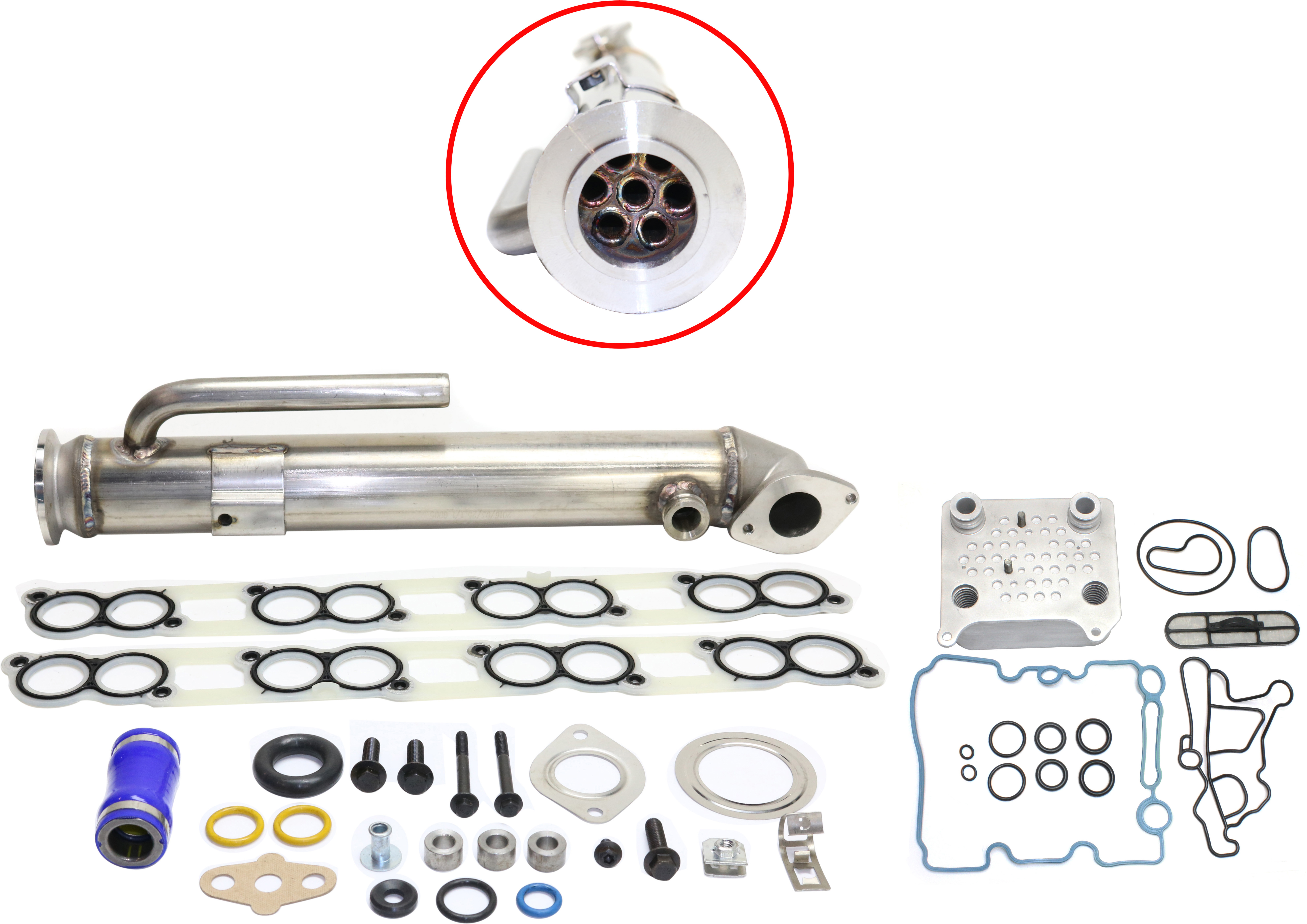 AM F SERIES SUPER DUTY 03-04 EGR COOLER 2 pc Kit with Oil Cooler 8 Cyl 6.0L SKU KIT 070916-03 OEM 3C3Z9P456B 3C3Z6A642BB