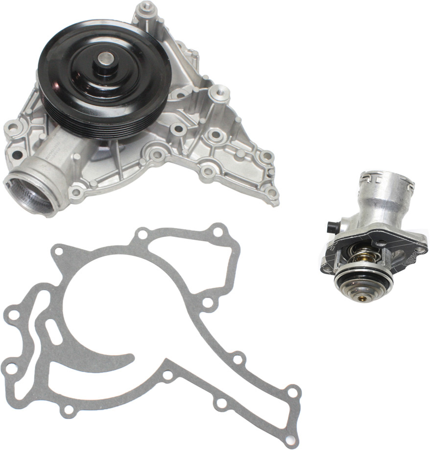AM C CLASS 06-12 WATER PUMP 2 pc Kit w Water Outlet SKU KIT 071017-18 OEM 20961-32090-43552-512451-57169