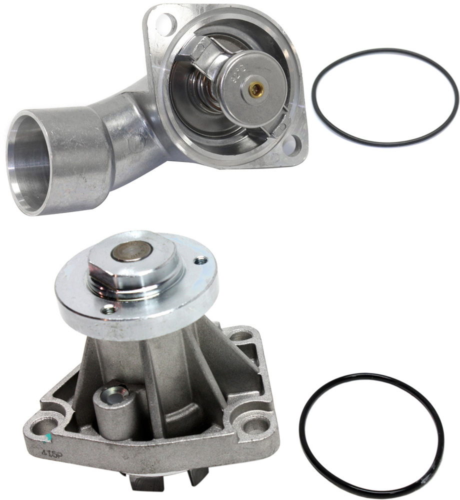AM CATERA 97-01 L SERIES 00-05 WATER PUMP 2 pc kit with Thermostat Housing SKU KIT 071017-21 OEM 19107-20320-21079-41142-47