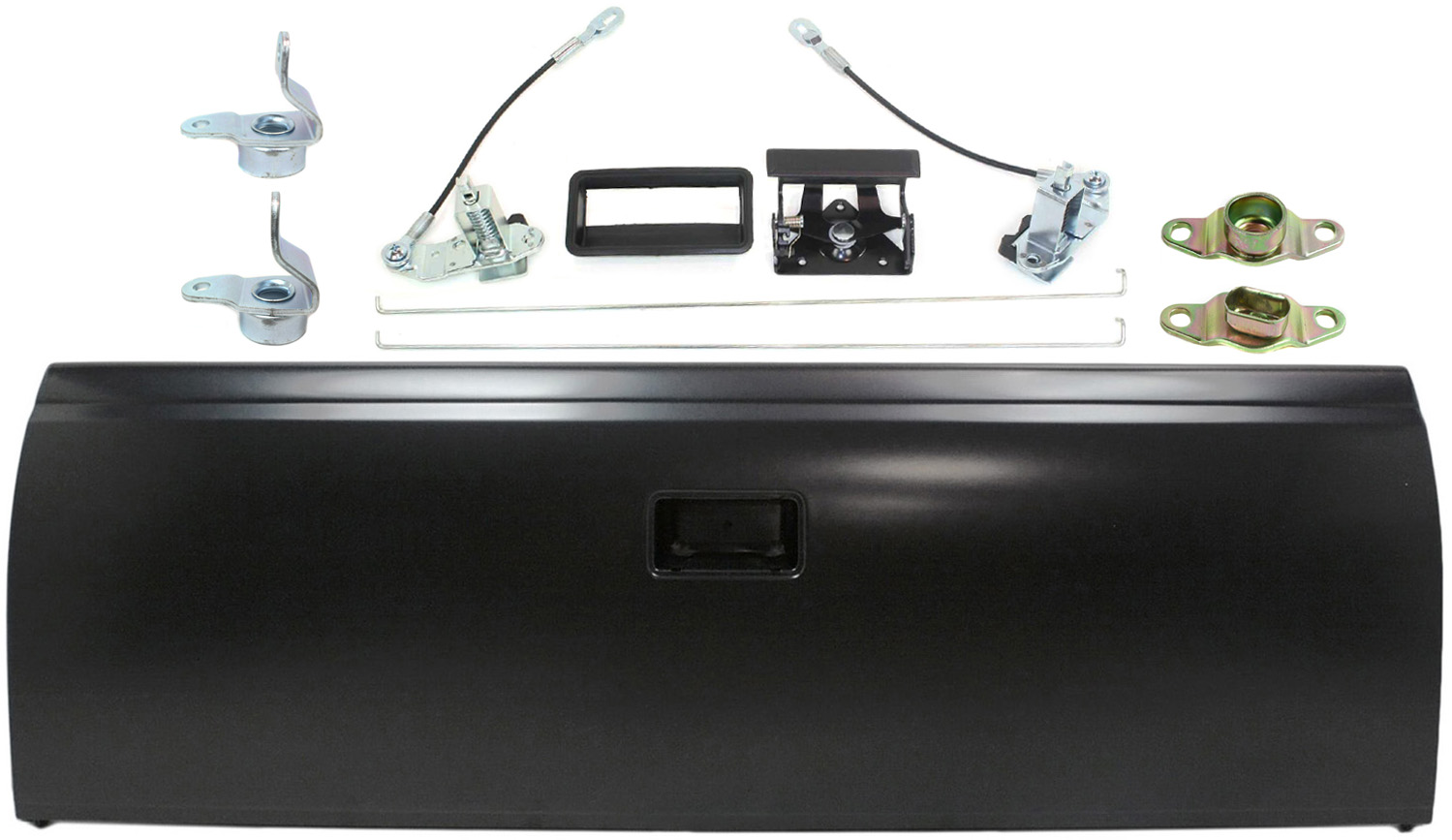AM C K FULL SIZE P U 88-91 TAILGATE 6 pc Kit with Tailgate Latch and Tailgate Hinge SKU KIT 071017-25 Partslink GM1900107 OEM 12540226-15596975-15596976-140