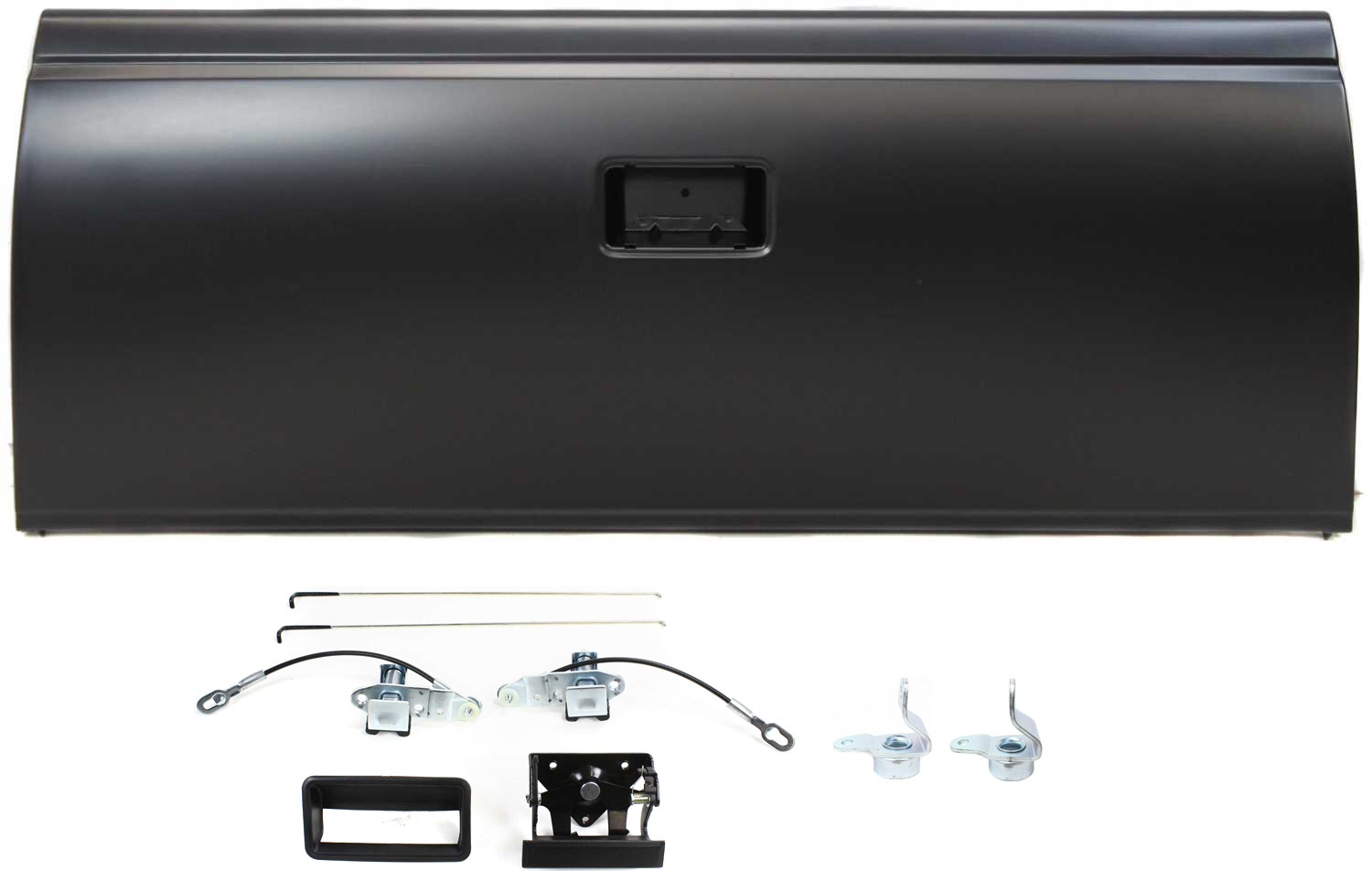 AM C K FULLSIZE P U 88-91 TAILGATE 4 pc Kit with Tailgate Lock and Tailgate Hinge SKU KIT 071017-31 Partslink GM1900109 OEM 12540227-15596975-15596976
