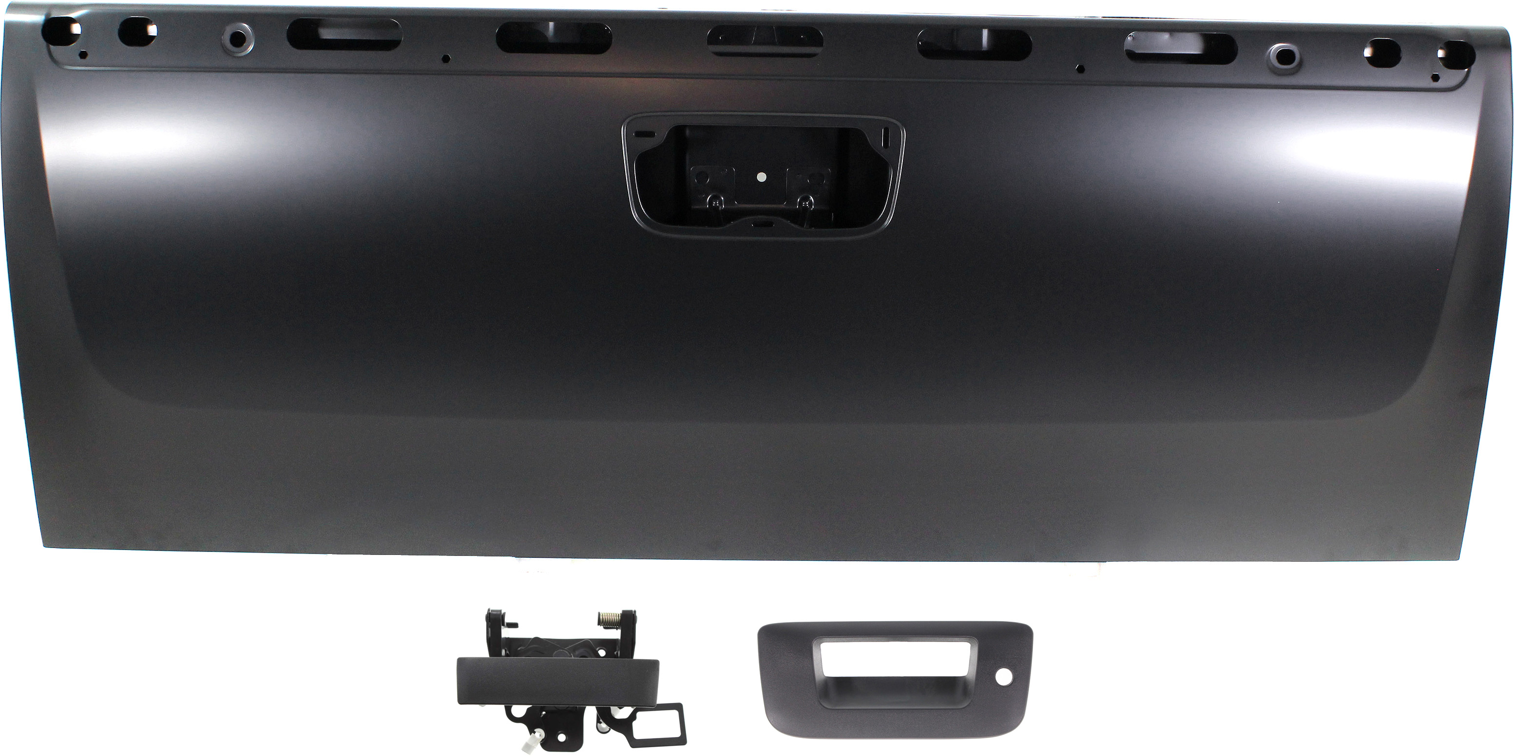 AM SILVERADO SIERRA P U 07-14 TAILGATE Primed Exc. 2007 Classic 3 pc Kit with Tailgate Handle SKU KIT 071017-61 Partslink GM1900125C GM1915124 GM1916106 OEM 20880358-20928119-20885079-227