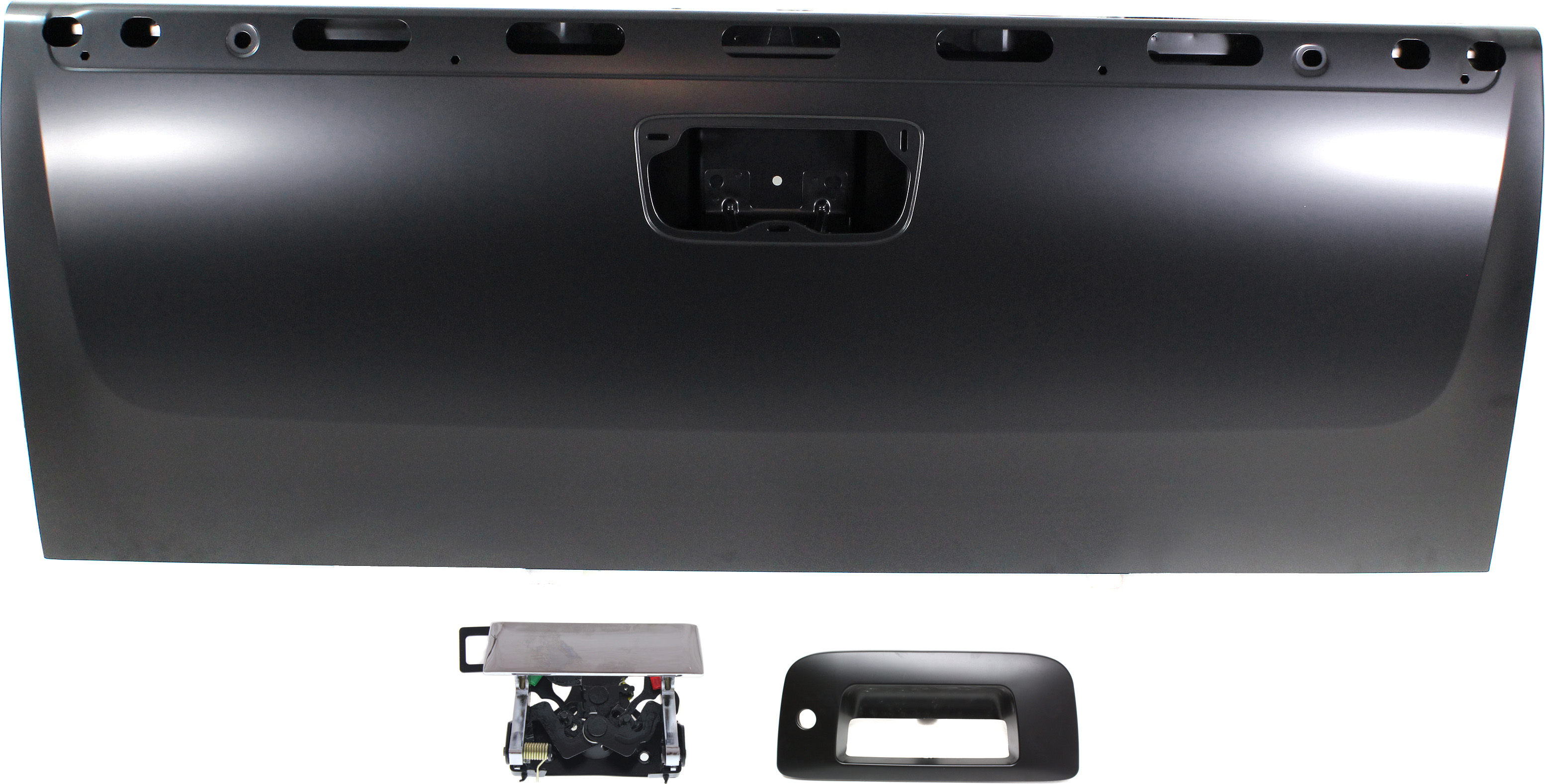 AM SILVERADO SIERRA P U 07-14 TAILGATE Primed 3 pc Kit with Tailgate Handle SKU KIT 071017-64 Partslink GM1900125C OEM 20885079