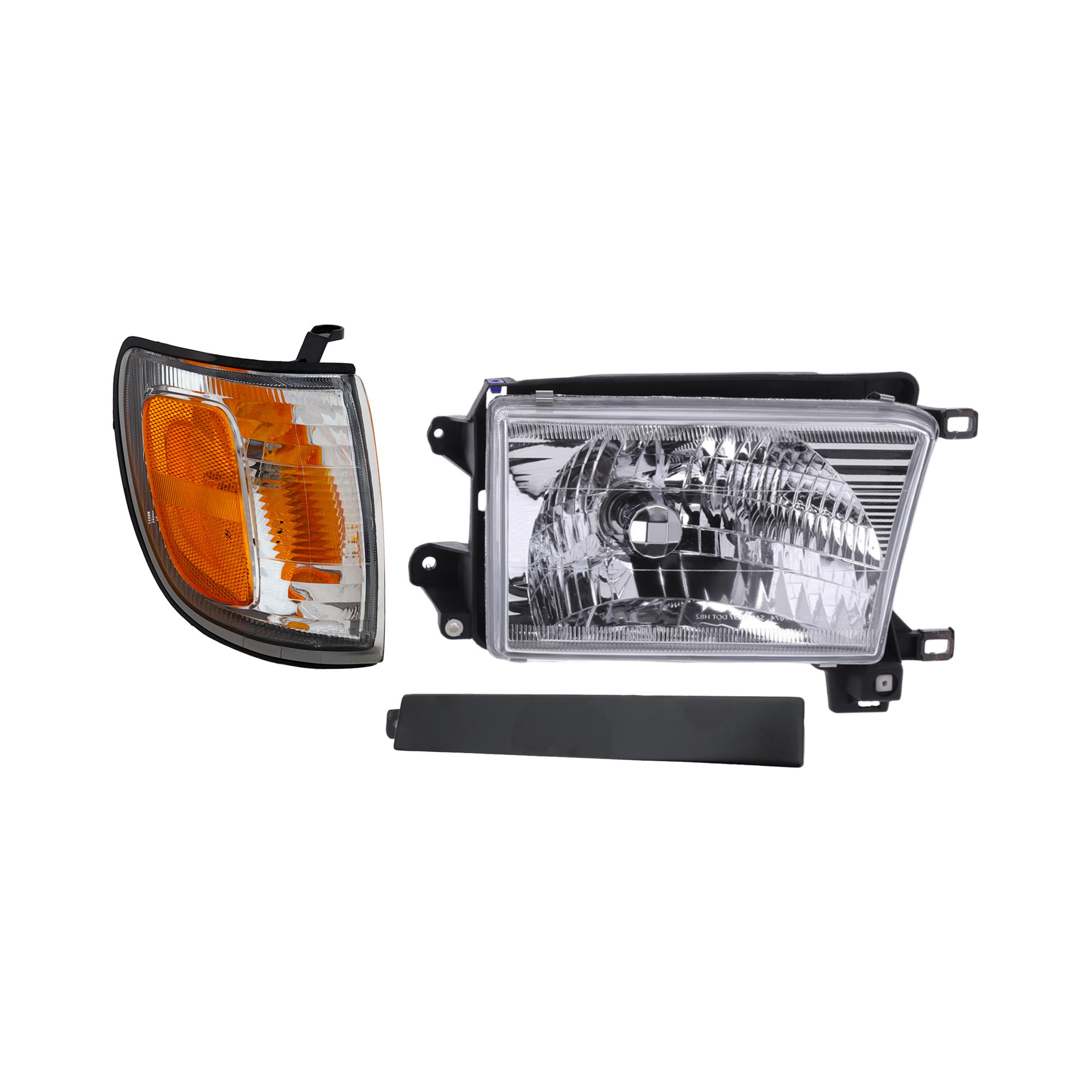 AM 4RUNNER 99-02 HEAD LAMP RH 3 pc kit w Grille Assembly and Corner Light Assembly Halogen SKU KIT 071024-06 Partslink TO2503128 TO2521157 TO1089103 OEM 8111035320-8161035330-52512350