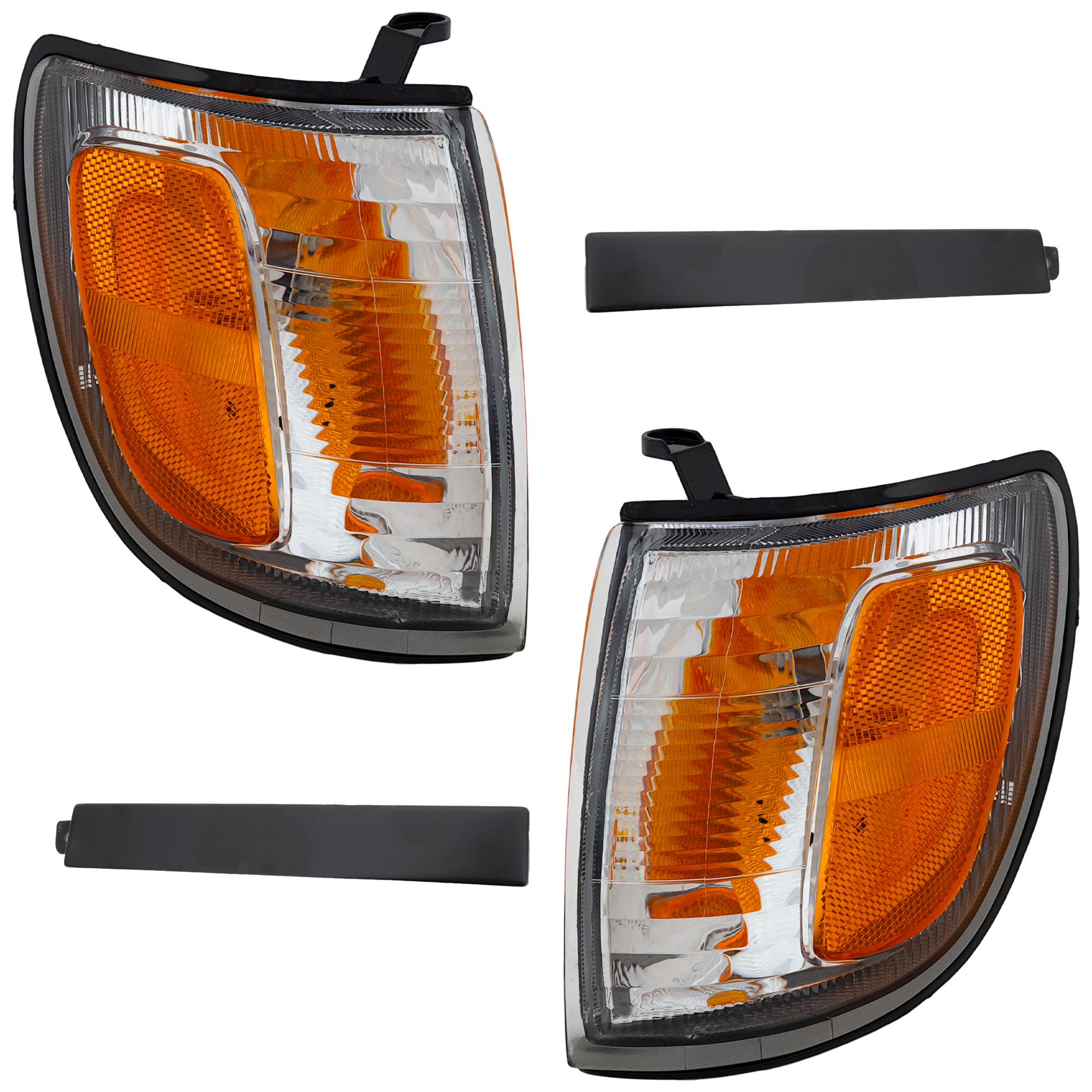 AM 4RUNNER 99-02 CORNER LAMP RH AND LH 4 pc kit w Grille Assembly Assembly SKU KIT 071024-15 Partslink TO2520157 TO2521157 TO1088103 TO1089103 OEM 8161035330-8162035340-52513350