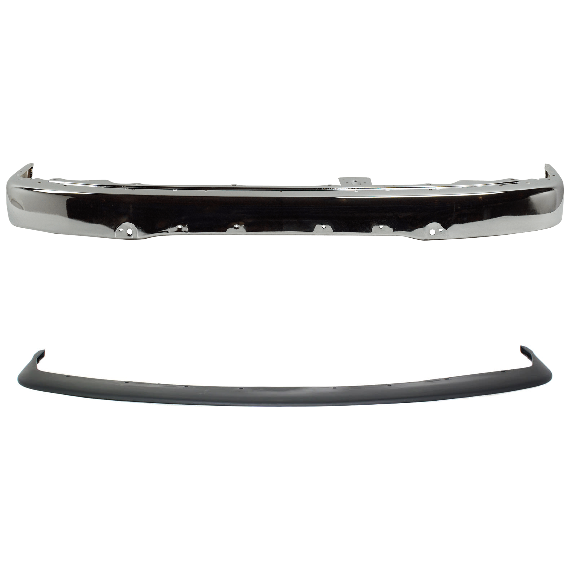 AM 4RUNNER 99-02 FRONT BUMPER 2 pc kit Face Bar Chrome with Bumper Trim SKU KIT 071024-16 Partslink TO1002168 TO1087108 OEM 5210135660-5211935020