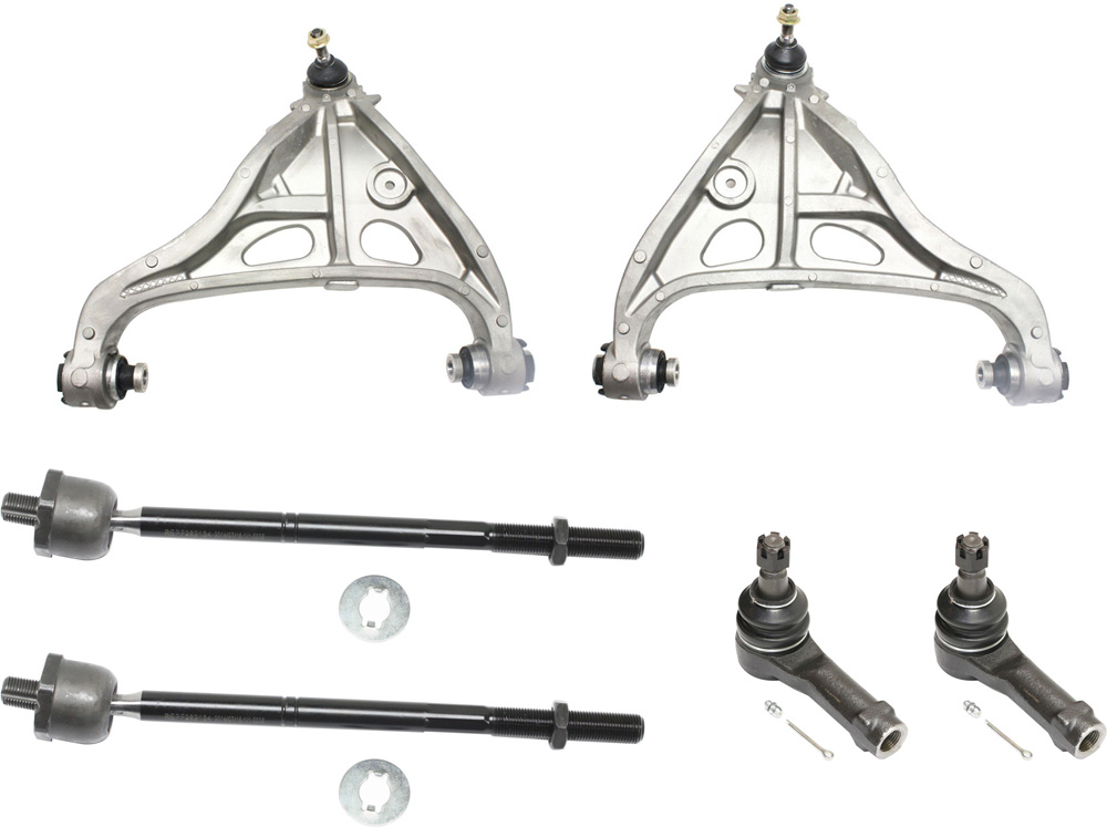 AM F 150-04-06 FRONT CONTROL ARM KIT RH AND LH 6 pc Kit w Tie Rod End SKU KIT 071117-03 OEM 7L3Z3078C 7L3Z3078D 7L3Z3079C