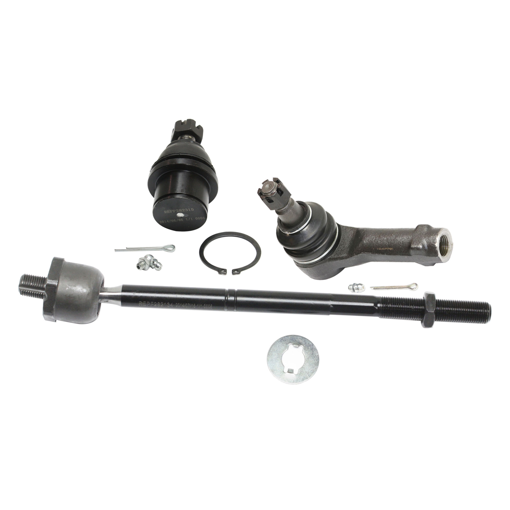 AM F 150-04-06 FRONT SUSPENSION KIT RH AND LH 6 pc kit with Ball Joints and Tie Rod Ends SKU KIT 071117-17 OEM 104298-104368-5051314-2L1Z3050