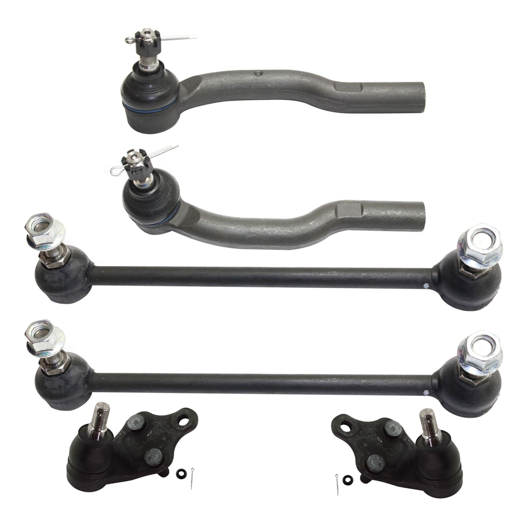 AM CAMRY 07-11 ES350-07-09 FRONT SUSPENSION KIT RH AND LH 6 pc kit with Ball Joints Sway Bar Links and Tie Rod Ends SKU KIT 071117-23 OEM 1015840-2601653-2601690-505