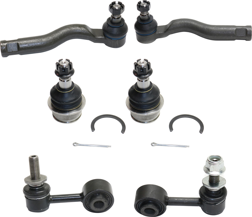 AM TUNDRA 07-20 SEQUOIA 08-20 FRONT SUSPENSION KIT RH AND LH 6 pc kit with Ball Joints Sway Bar Links and Tie Rod Ends SKU KIT 071117-25 OEM 1015887-2653000-5451714-45G207