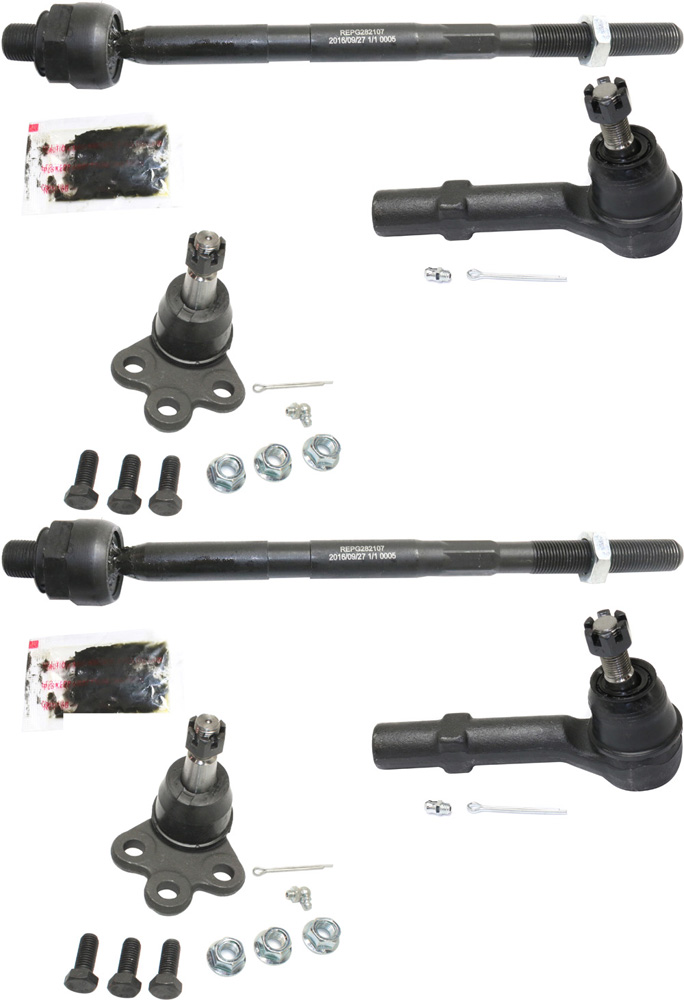 AM ACADIA 07-16 ENCLAVE 08-17 FRONT SUSPENSION KIT RH AND LH 6 pc kit with Ball Joints and Tie Rod Ends SKU KIT 071117-30 OEM 2601788-5051468-15863690-45D14