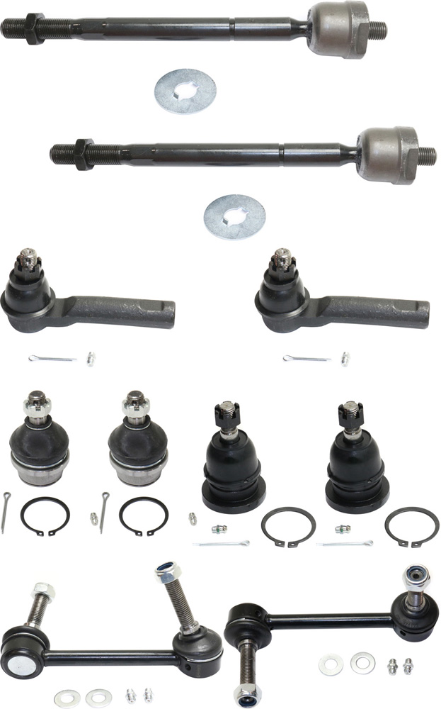AM TACOMA 05-18 FRONT SUSPENSION KIT RH and LH 10 pc Kit with Ball Joints Sway Bar Links and Tie Rod Ends SKU KIT 071117-38 OEM 260-173-650-514-271-000-000-000-000