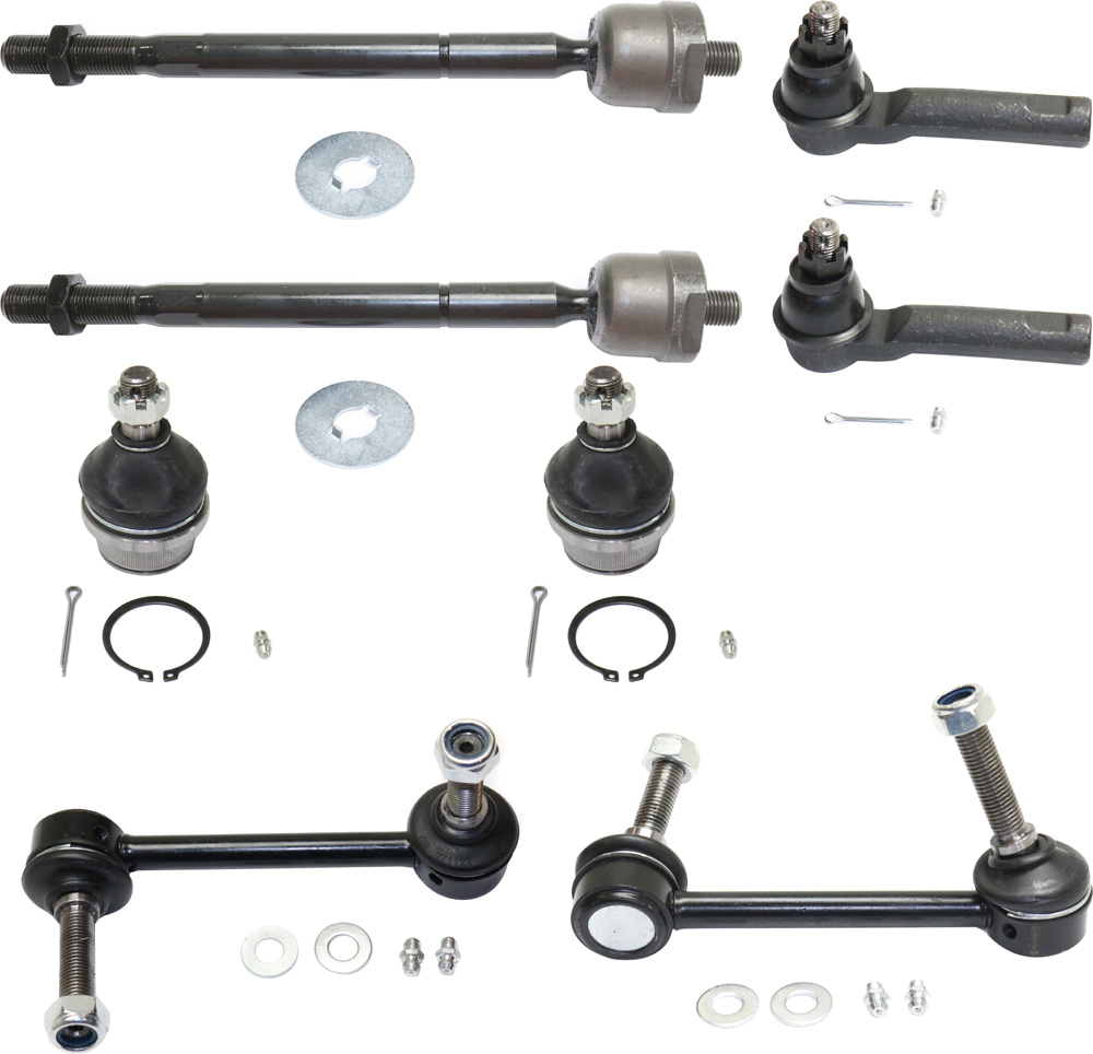 AM TACOMA 05-19 FRONT SUSPENSION KIT RH and LH 8 pc Kit with Ball Joints Sway Bar Links and Tie Rod Ends SKU KIT 071117-42 OEM 2601736-5051427-10480827-48068