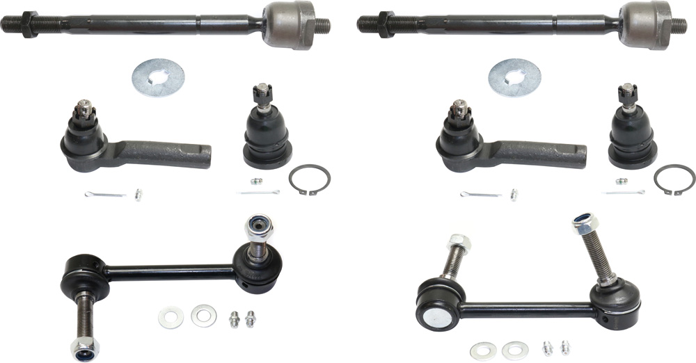 AM TACOMA 05-18 FRONT SUSPENSION KIT RH and LH 8 pc Kit with Ball Joints Sway Bar Links and Tie Rod Ends SKU KIT 071117-43 OEM 260-173-550-011-504-000-000-000-000