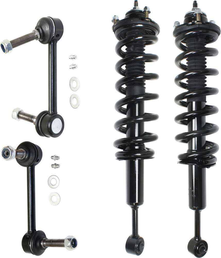 AM TACOMA 05-15 FRONT SUSPENSION KIT RH and LH 4 pc Kit with Loaded Struts and Sway Bar Links SKU KIT 071117-45 OEM 3345566R G57134-2701480177 SRG