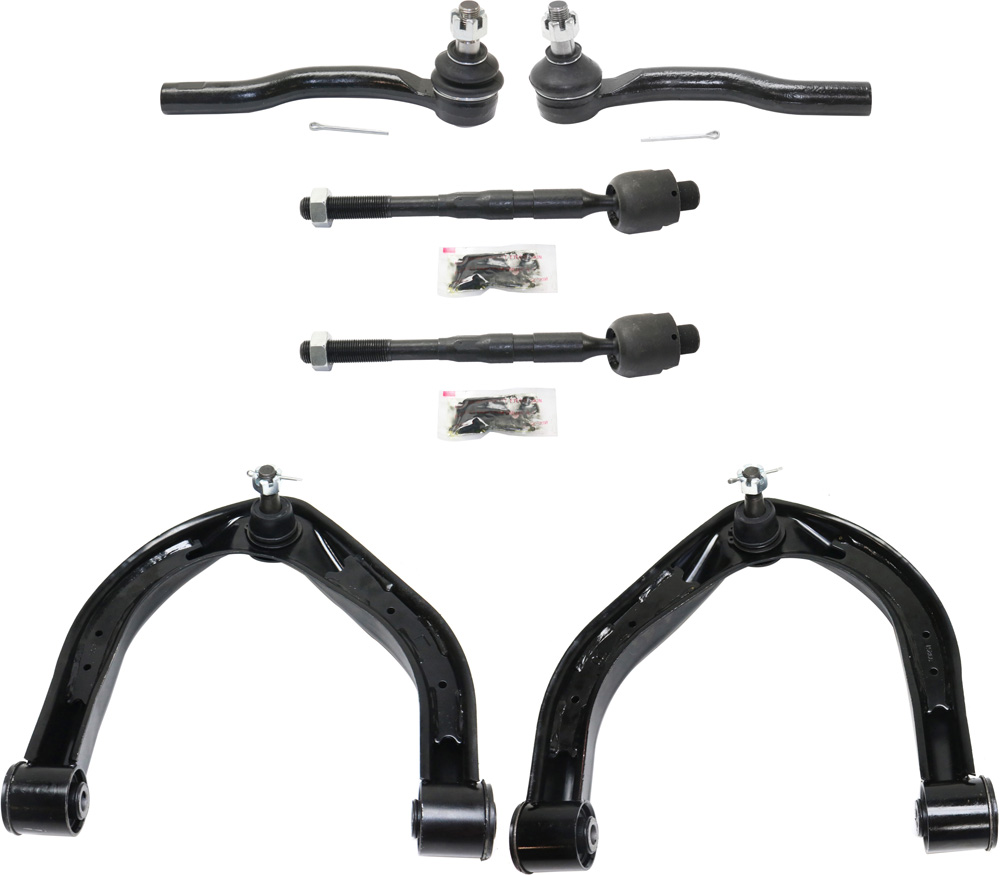 AM TITAN 04-15 ARMADA 05-19 FRONT CONTROL ARM KIT RH AND LH Upper 6 pc Kit with Tie Rod End SKU KIT 071117-63 OEM 545257S000-54525ZR00A 545247S0
