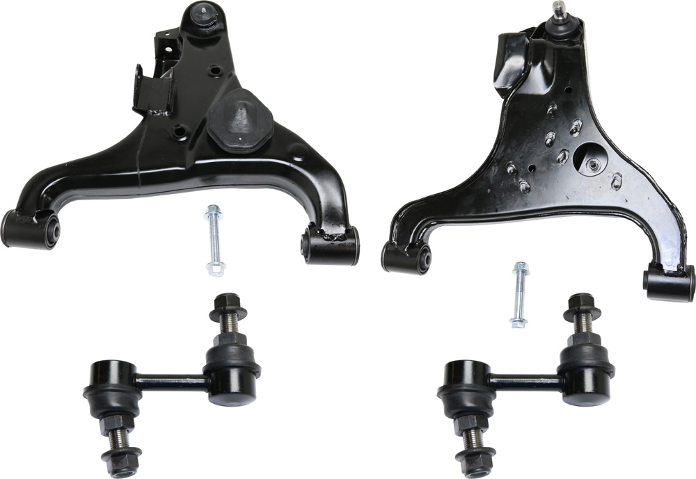 AM TITAN 04-22 FRONT CONTROL ARM KIT RH AND LH Lower w ball joint s 4 pc Kit with Sway Bar Link SKU KIT 071117-66 OEM 54501ZR00A 54500ZR00A 1016035