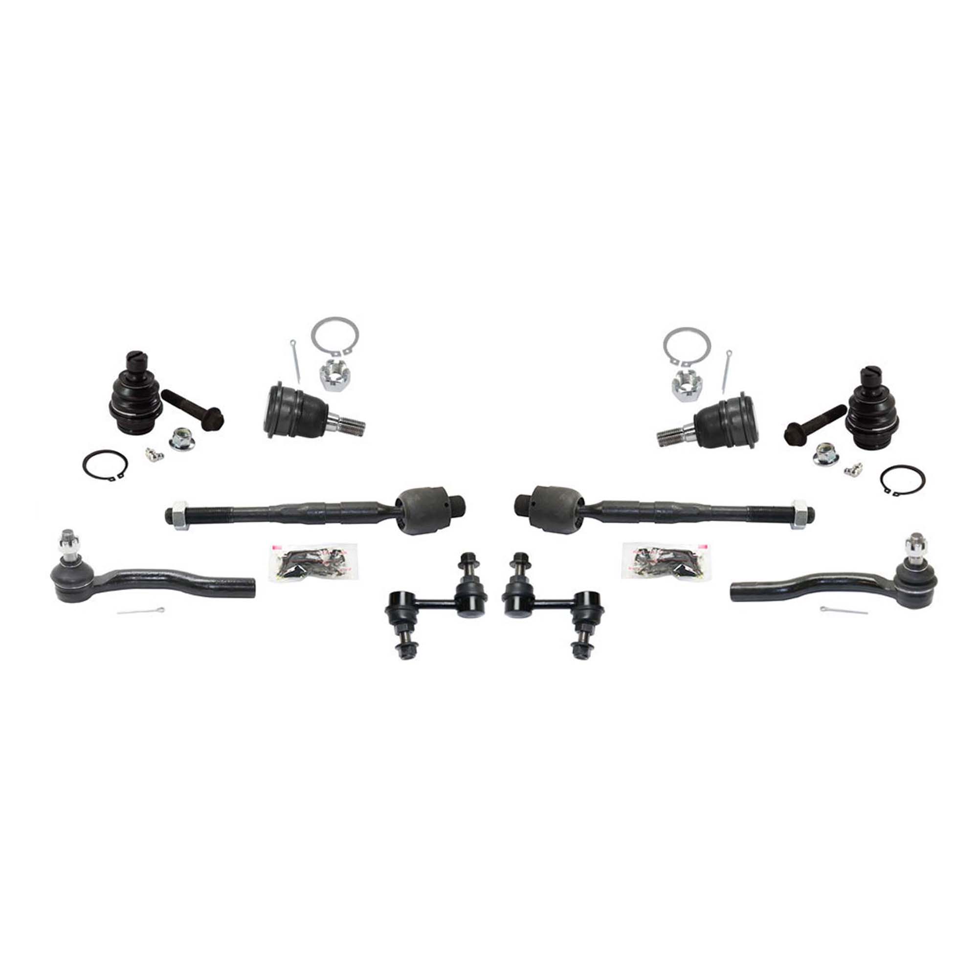 AM TITAN 04-15 ARMADA 05-19 FRONT SUSPENSION KIT RH AND LH 10 pc Kit with Sway Bar Links Ball Joints and Tie Rod Ends SKU KIT 071117-67 OEM 2601737-2606344-5001151-502132