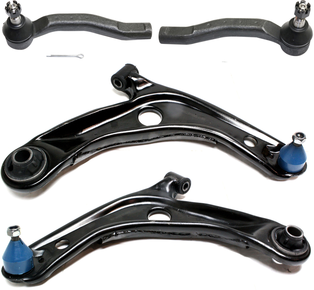 AM YARIS 06-14 PRIUS C 12-19 FRONT CONTROL ARM KIT RH AND LH Lower w ball joint s 4 pc Kit with Tie Rod End SKU KIT 071117-75 OEM 4806959135-4806959095-48068591